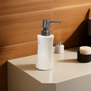 Slim Cylindric Marble Soap Dispenser SD14