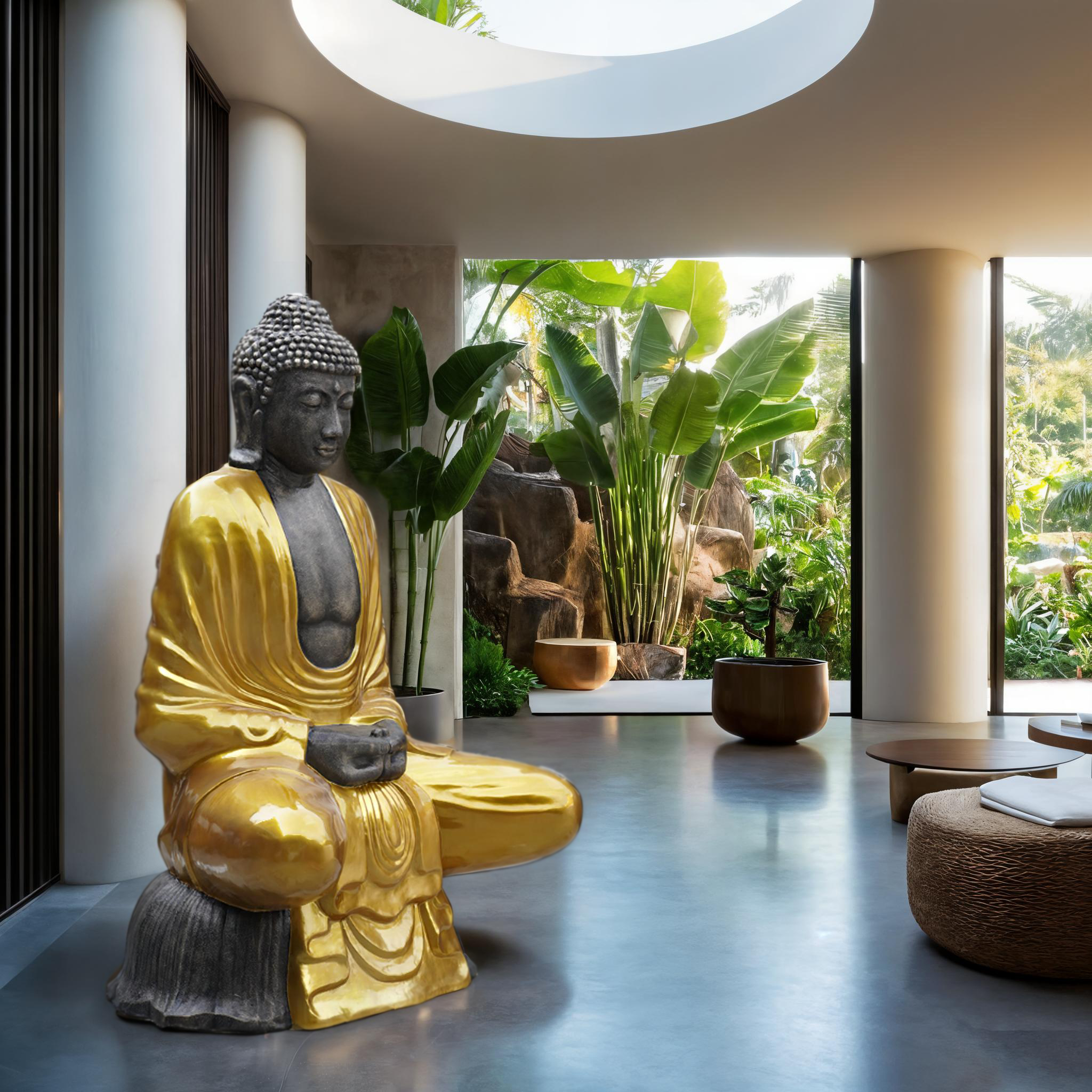 Giant Sitting Buddha Statue H200 cm - Image 2