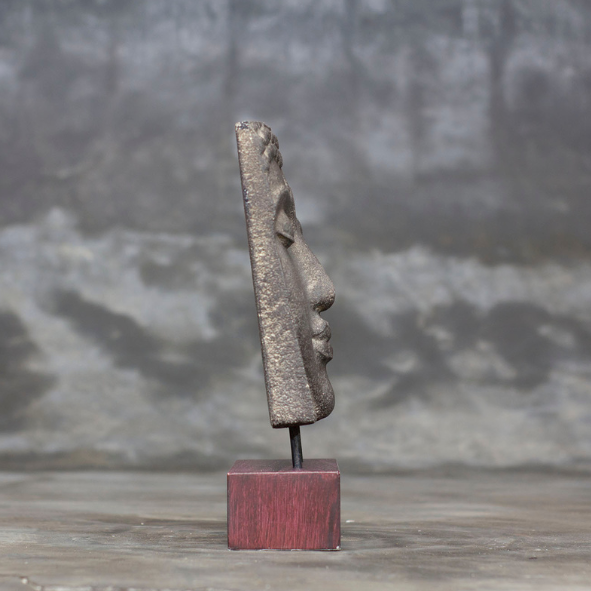 Buddha Face Table Relief A10 Antique Beside