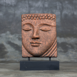 Buddha Face Table Relief A11 RED