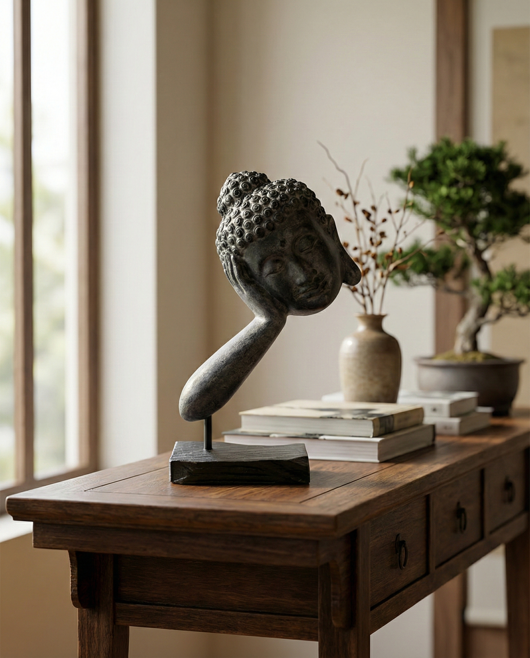 Stand Buddha Hand On Face With Base Small BD111.S