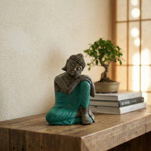 Closed Eye Buddha Resting On Knee H30