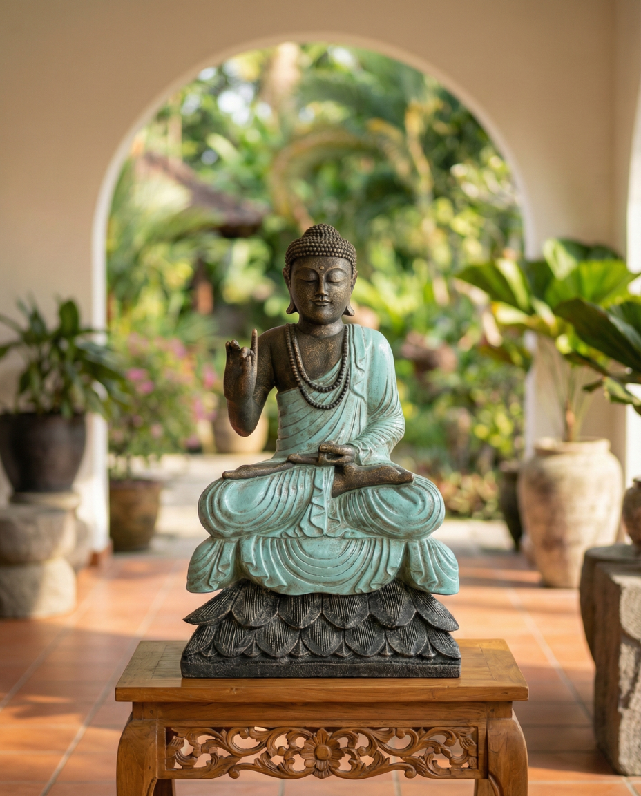 Sitting Buddha Lotus With Necklace H100 - Image 4