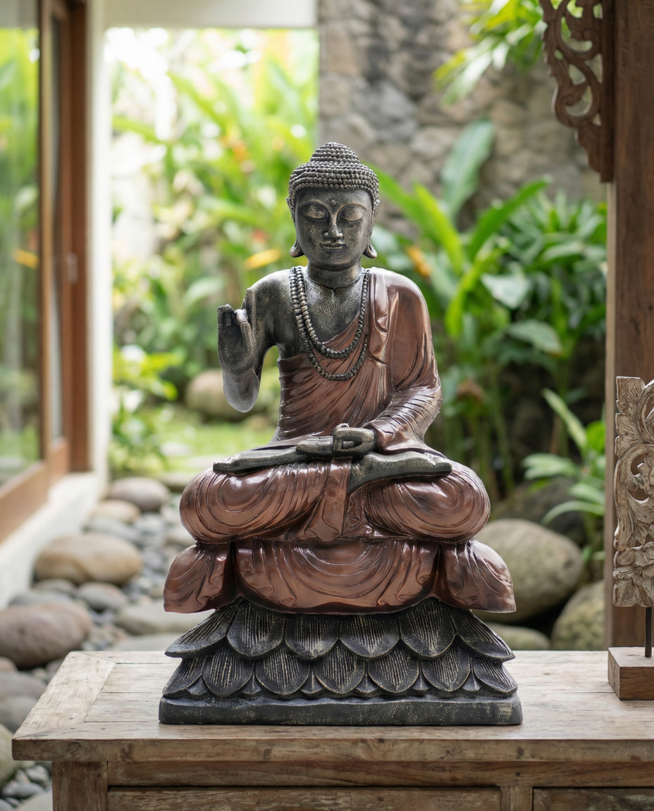 Sitting Buddha Lotus With Necklace H100 - Image 5