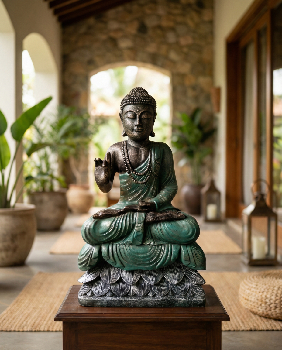 Sitting Buddha Lotus With Necklace H100 - Image 6