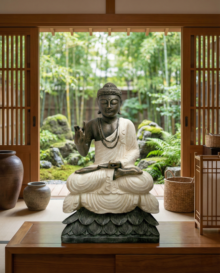 Sitting Buddha Lotus With Necklace H100 - Image 7