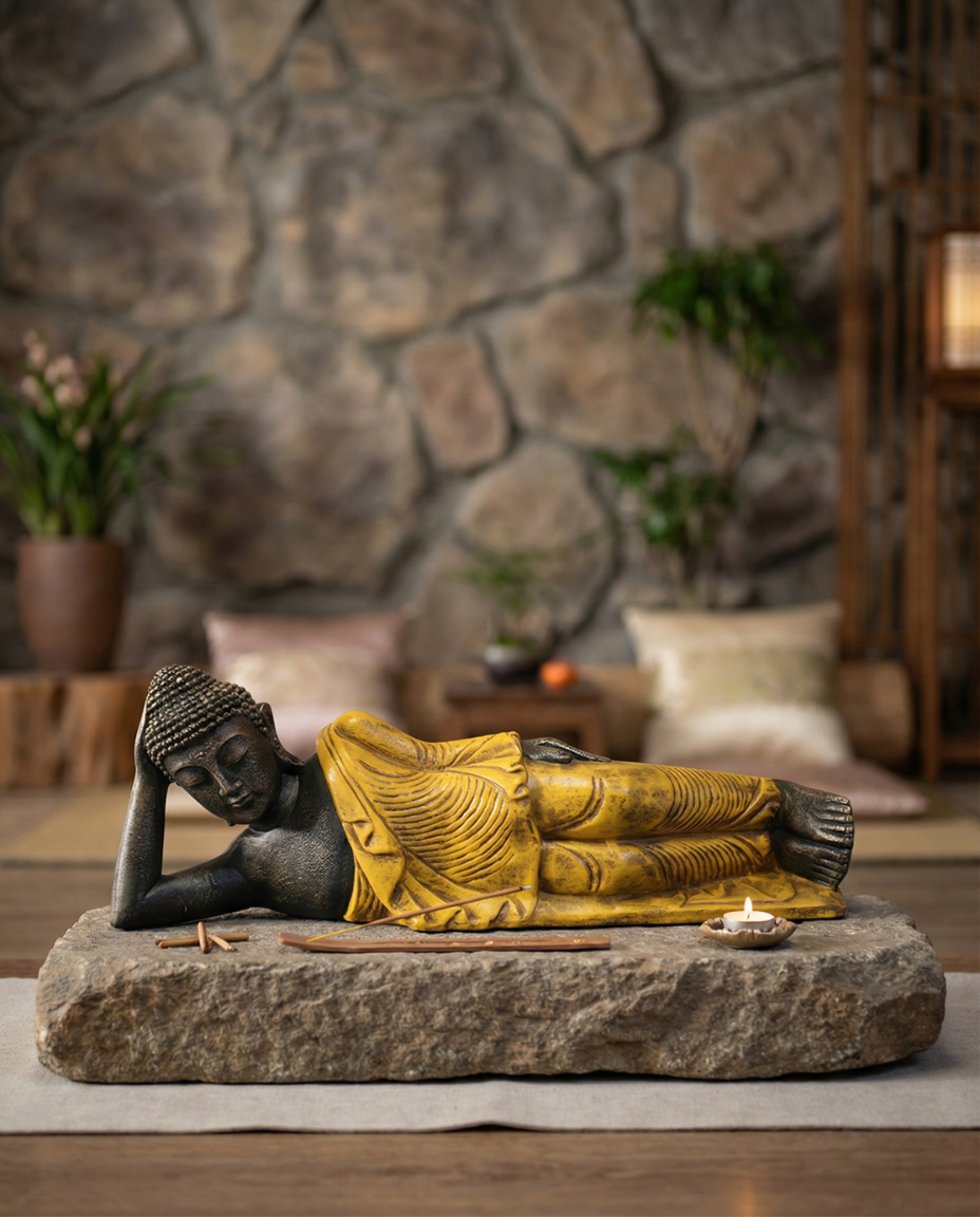 Sleeping Buddha In Robes H30 cm - Image 2