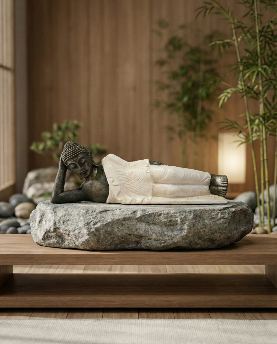 Sleeping Buddha In Robes H30 cm - Image 7