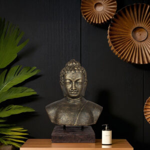 Head Buddha On Stand H. 70 cm