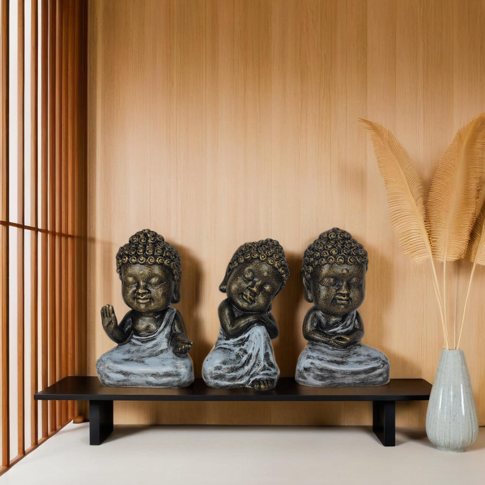 Baby Buddha Set of Three glossy