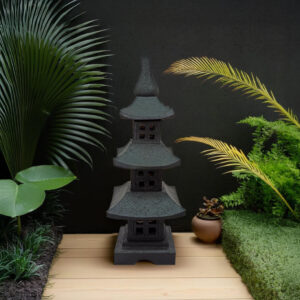 Garden Lamp Pagoda H 80 cm Lava Stone