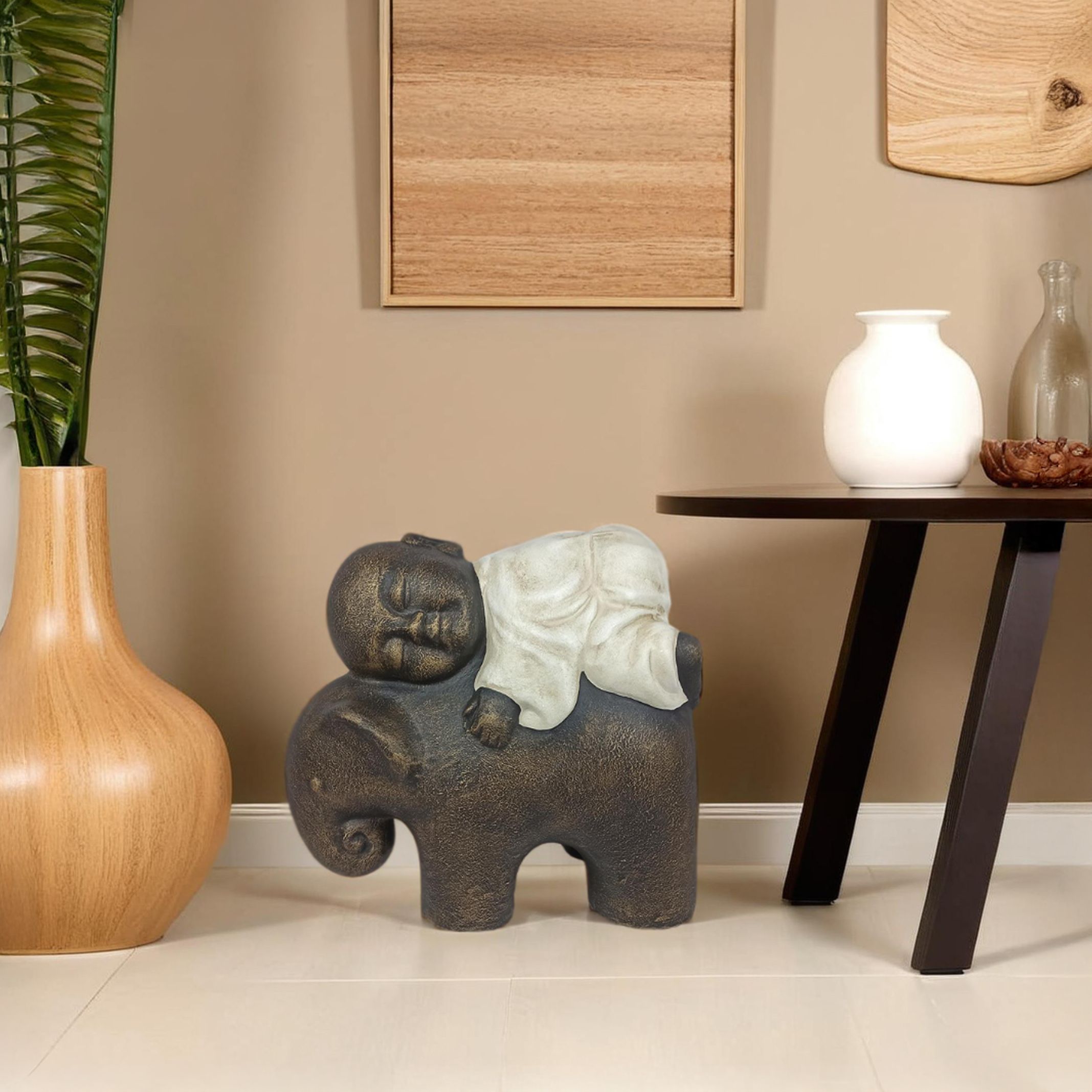 Shaolin Buddha Sleeping On Elephant H45