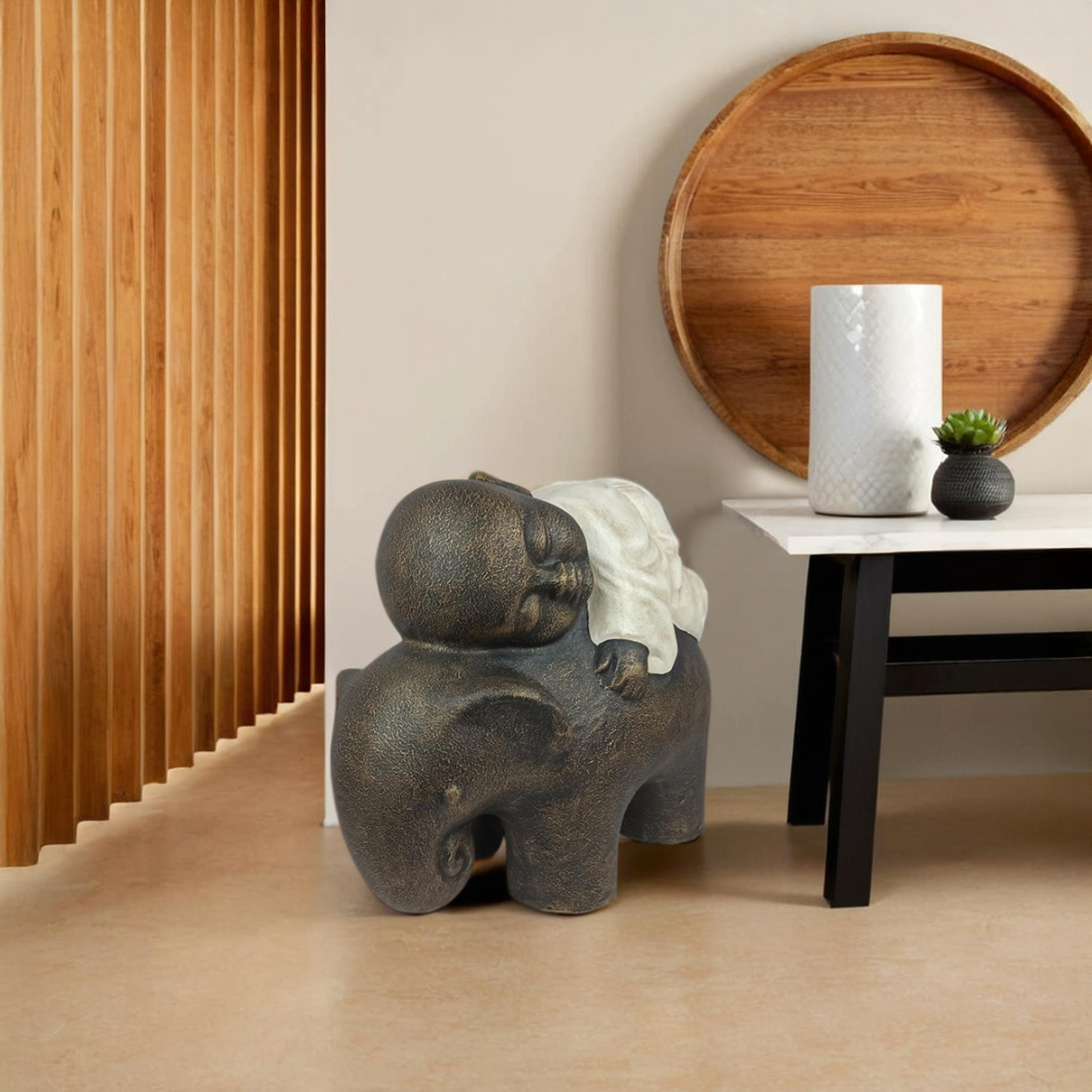 Shaolin Buddha Sleeping On Elephant H45 - Image 2