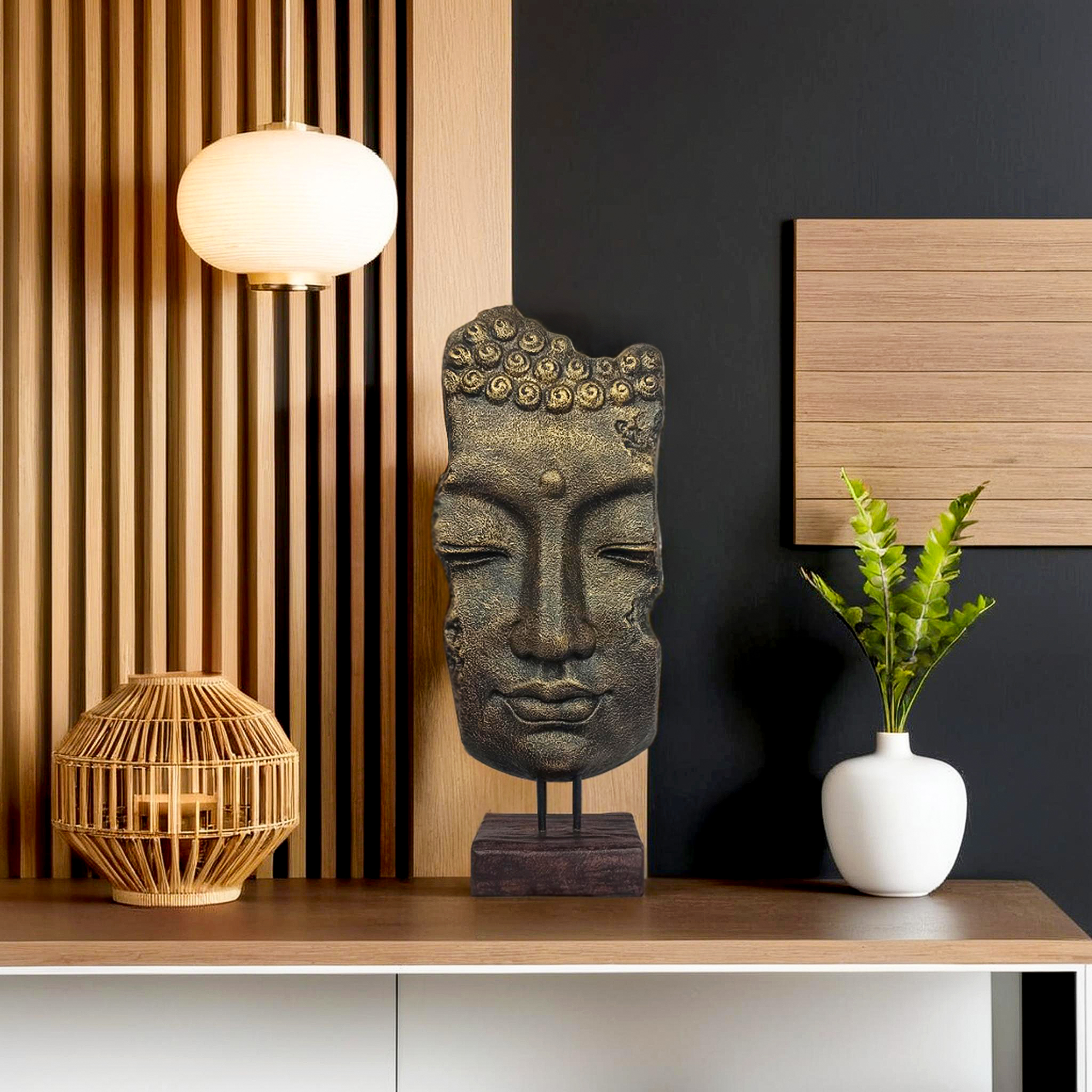 Mask Buddha Motive Smooth H80