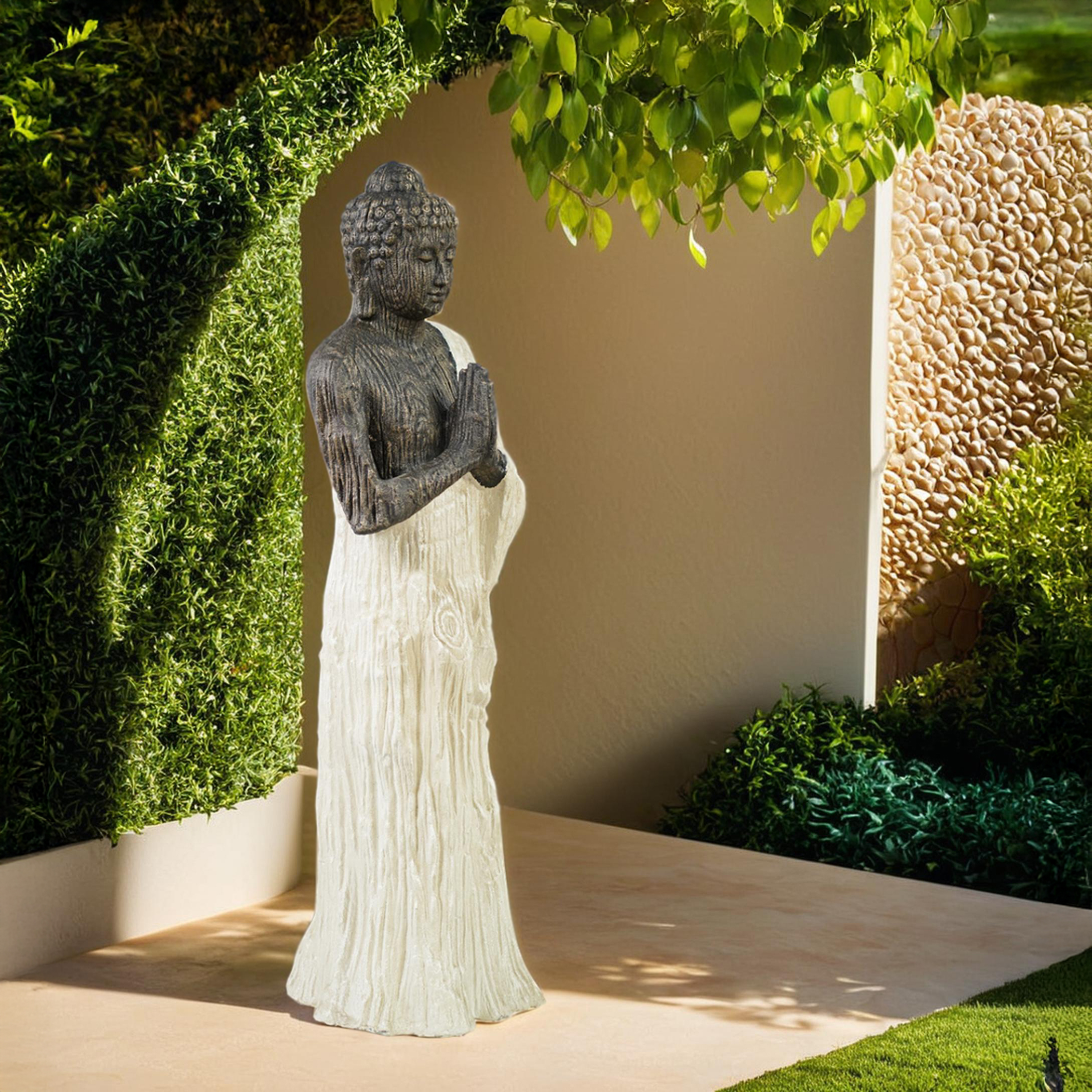 Standing Buddha Motif Wood H 175 - Image 2