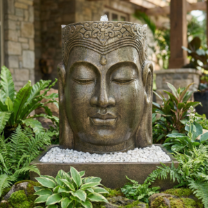 Water Fountain Face Buddha H100