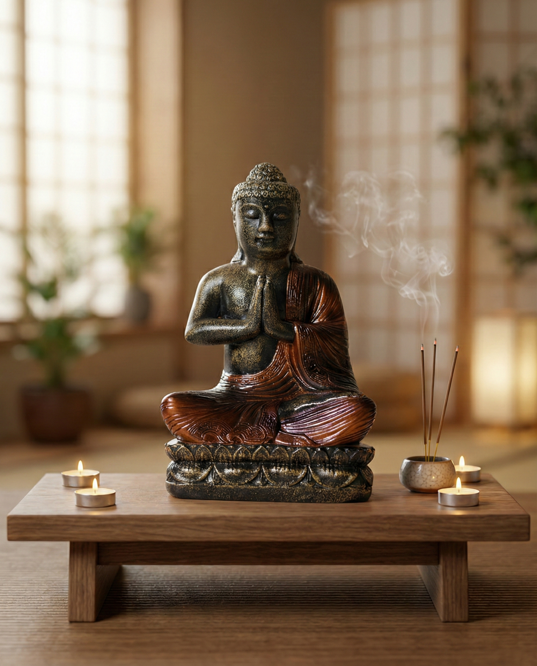 Sitting Buddha With Hands In Prayer BD70
