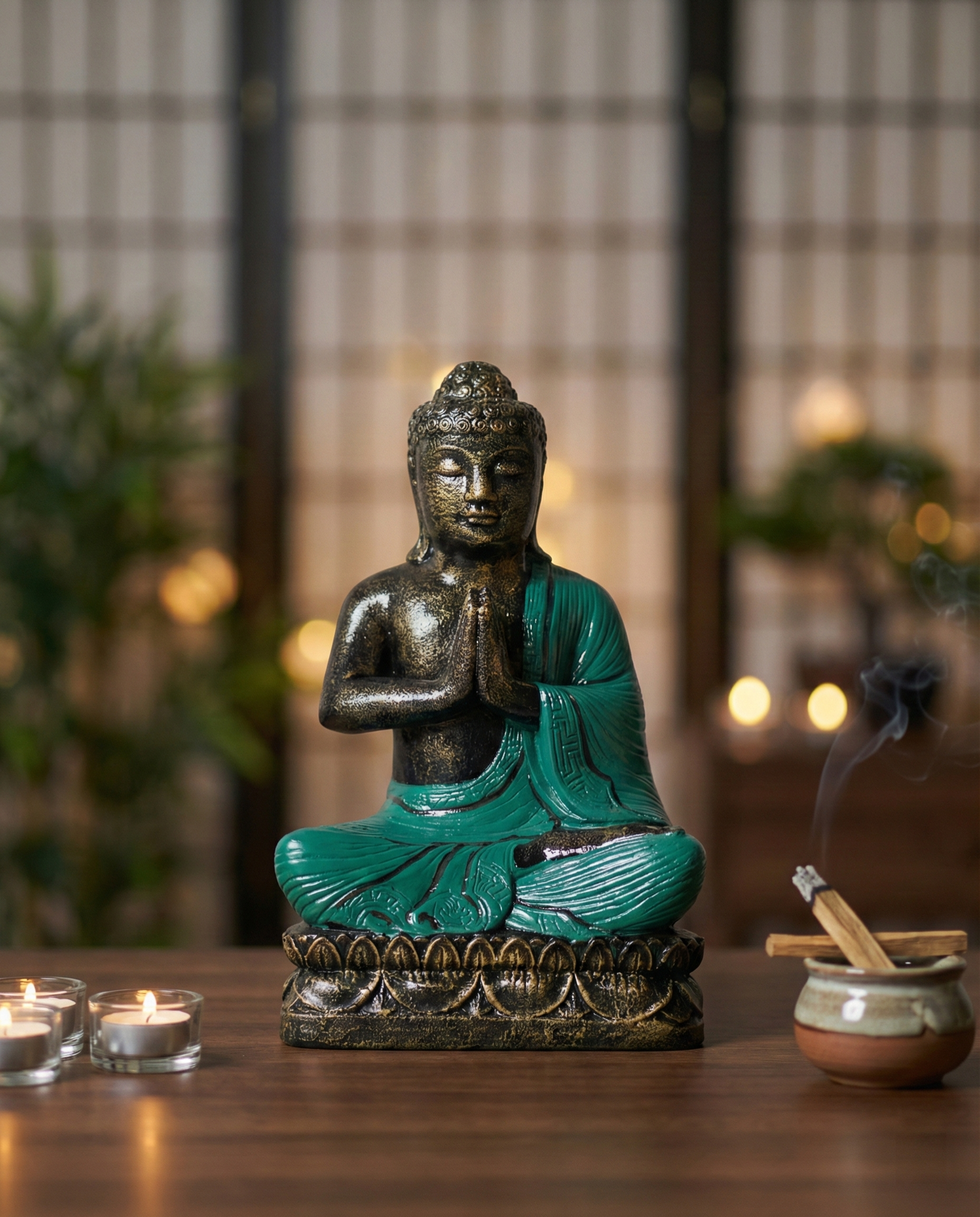 Sitting Buddha With Hands In Prayer BD70 - Image 4