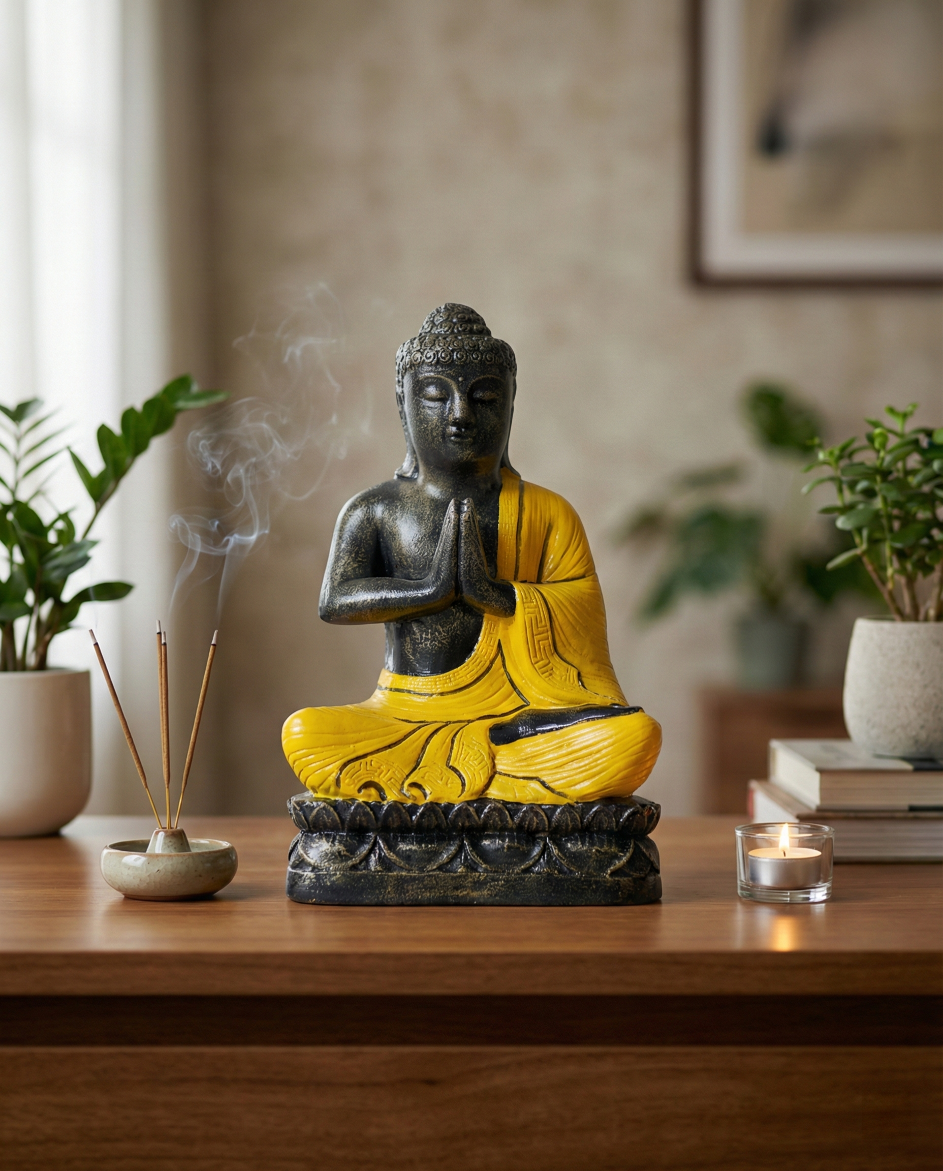 Sitting Buddha With Hands In Prayer BD70 - Image 5