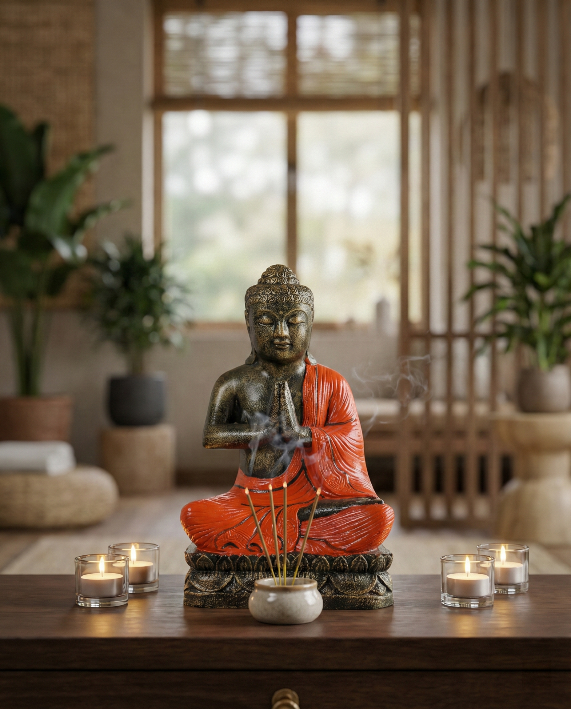 Sitting Buddha With Hands In Prayer BD70 - Image 8