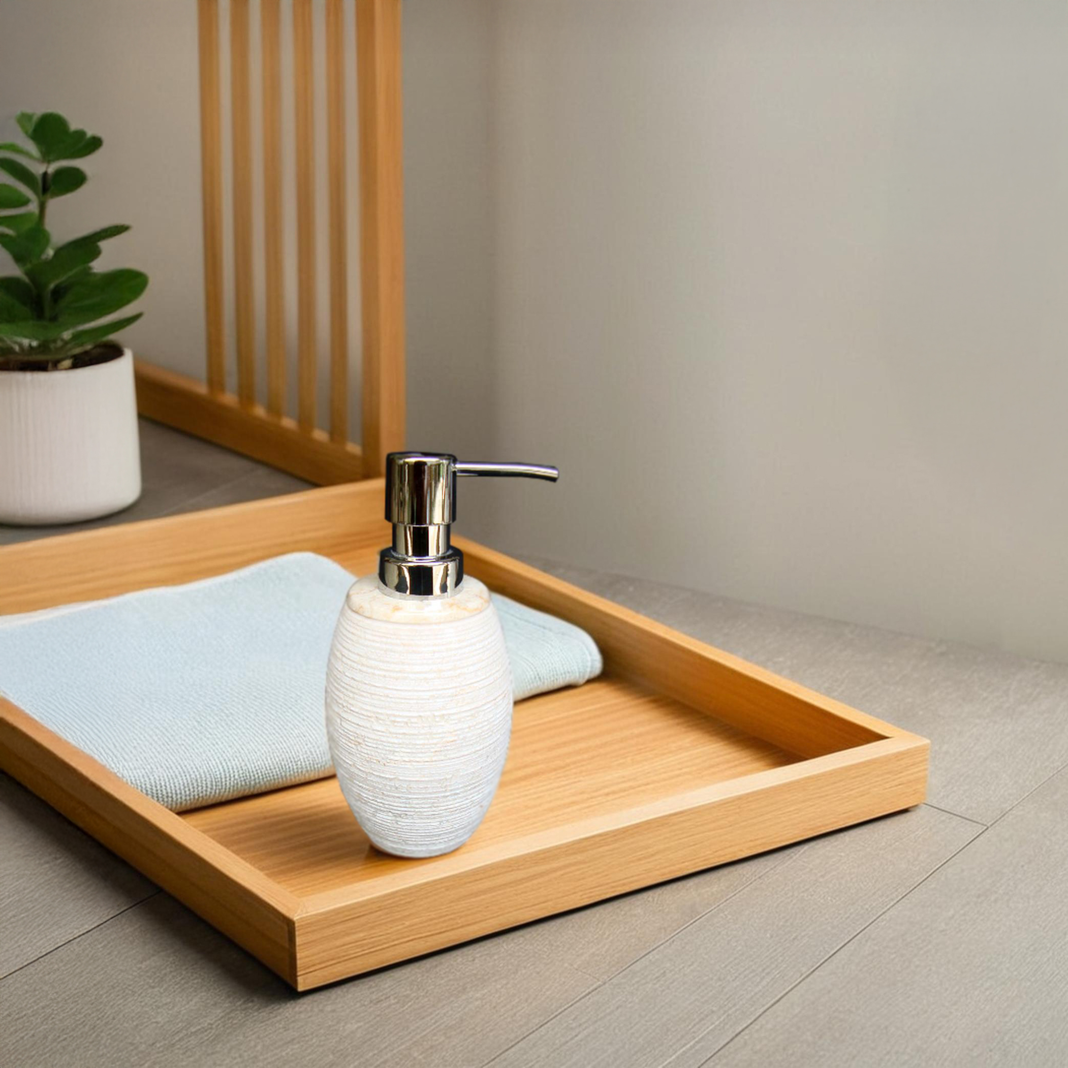 Oval Rough Marble Soap Dispenser SD09 - Image 3