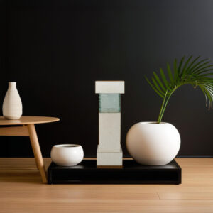 Modern Terrazzo Garden Lamp White