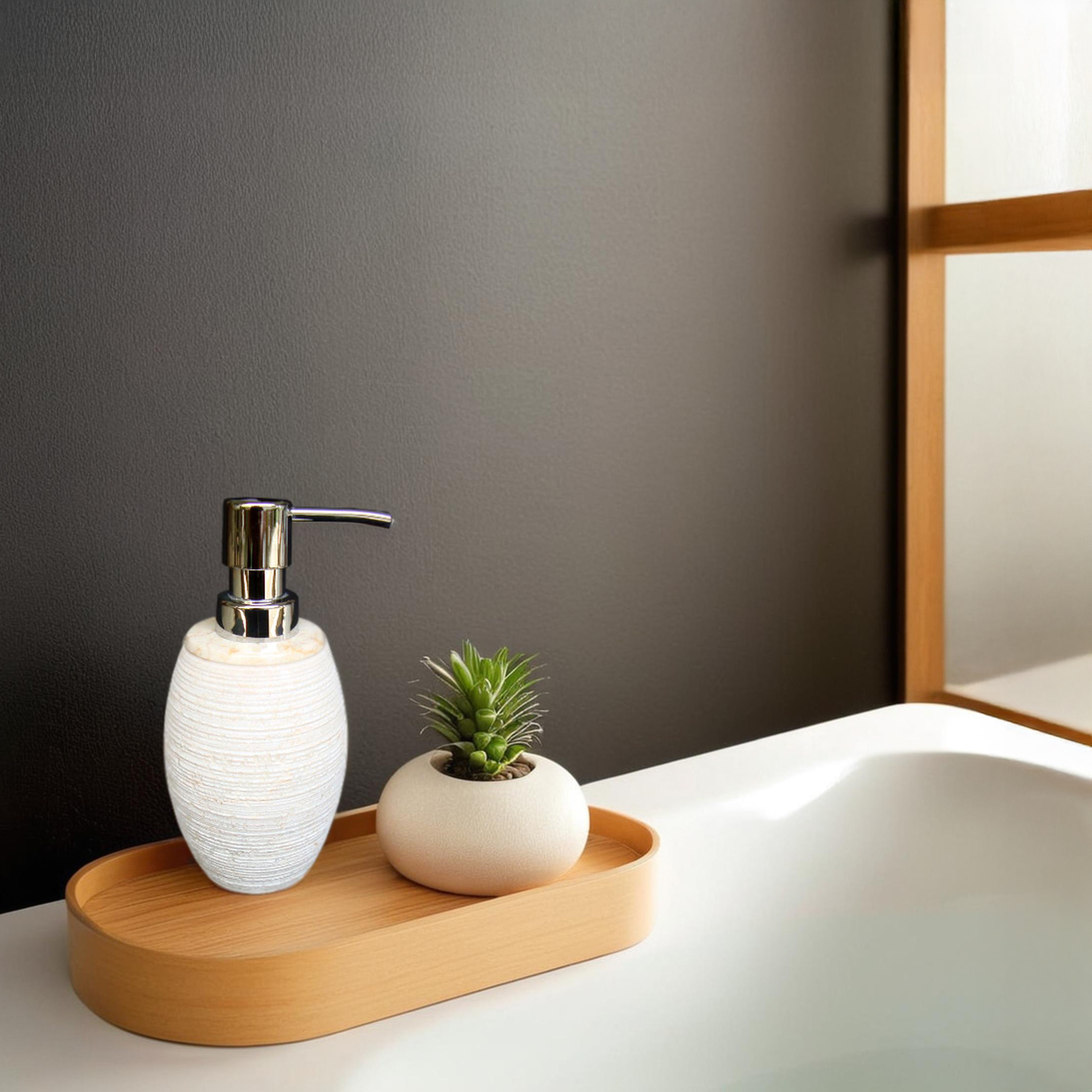 Oval Rough Marble Soap Dispenser SD09 - Image 5