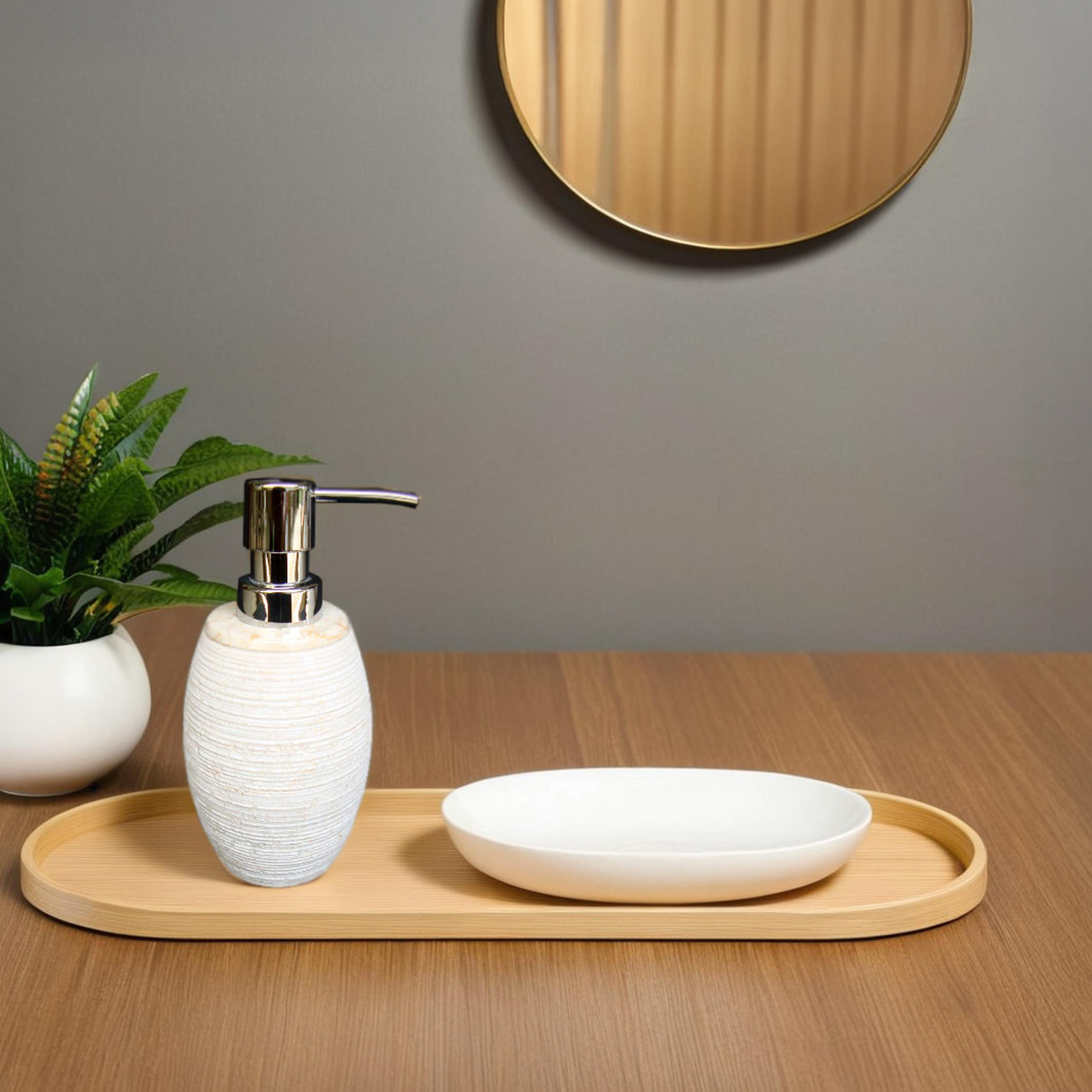 Oval Rough Marble Soap Dispenser SD09 - Image 2