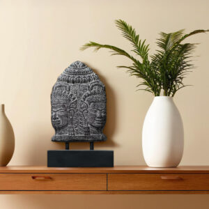 2 Buddha Faces Table Relief