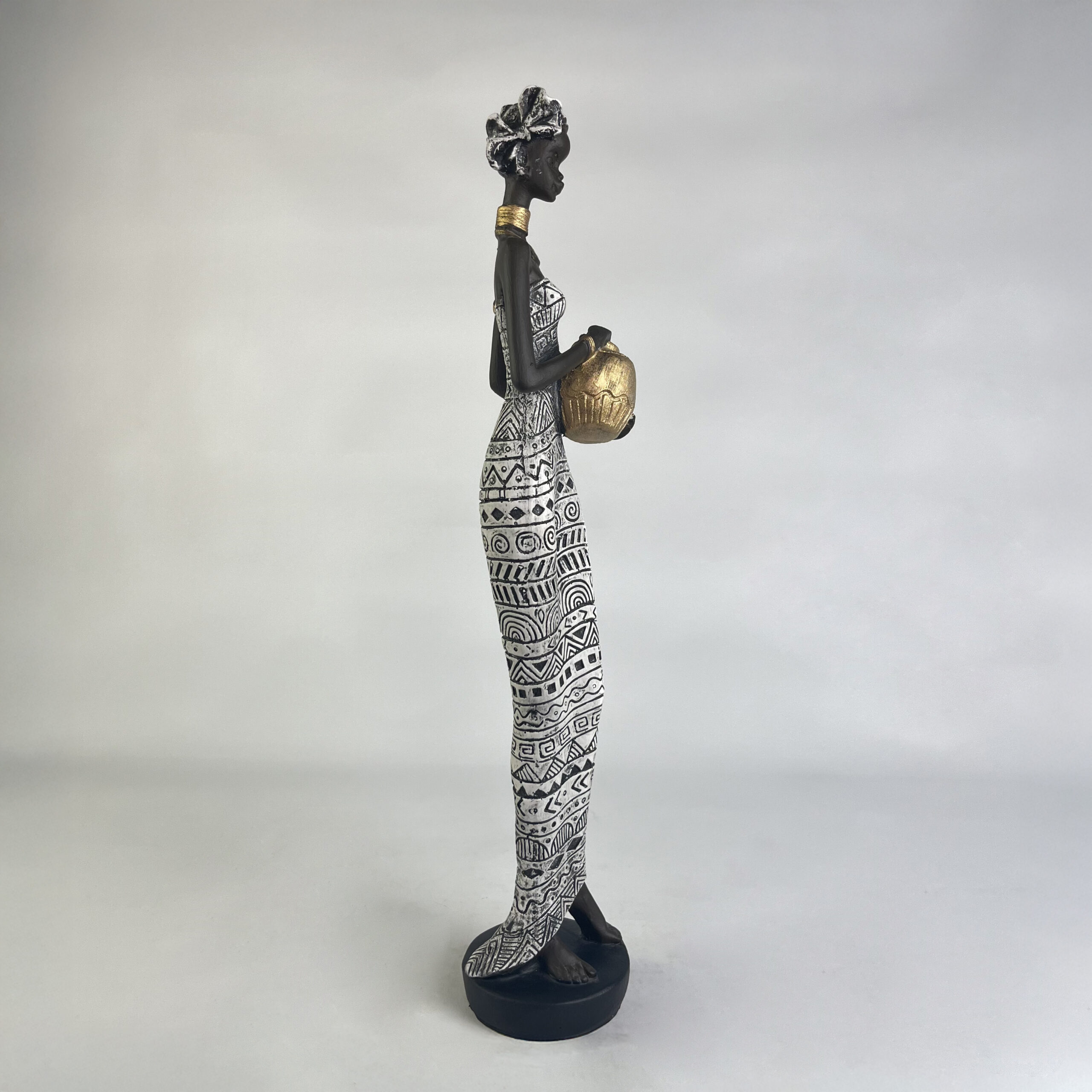 African Woman with Jar A H.42 cm - Image 4