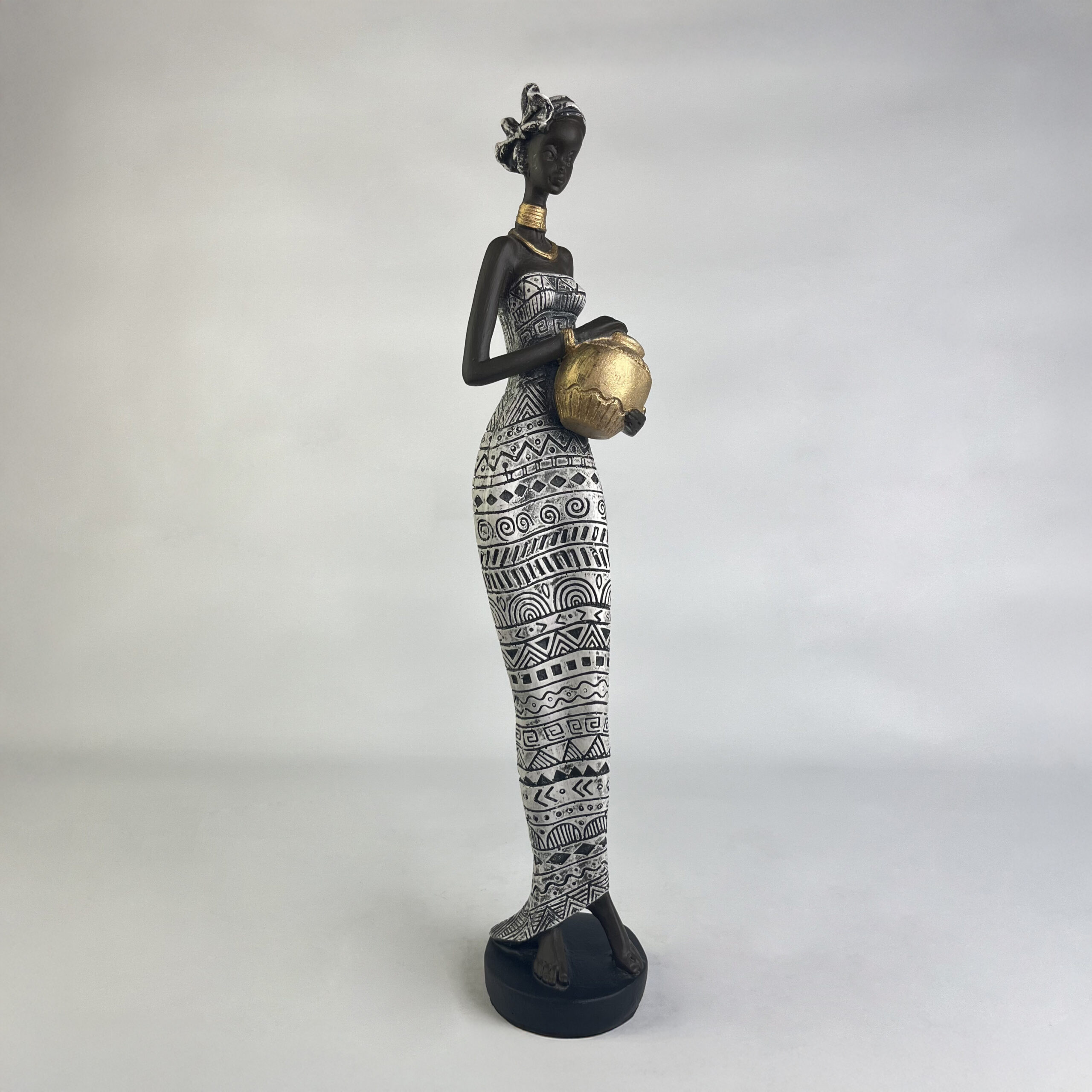 African Woman with Jar A H.42 cm - Image 5
