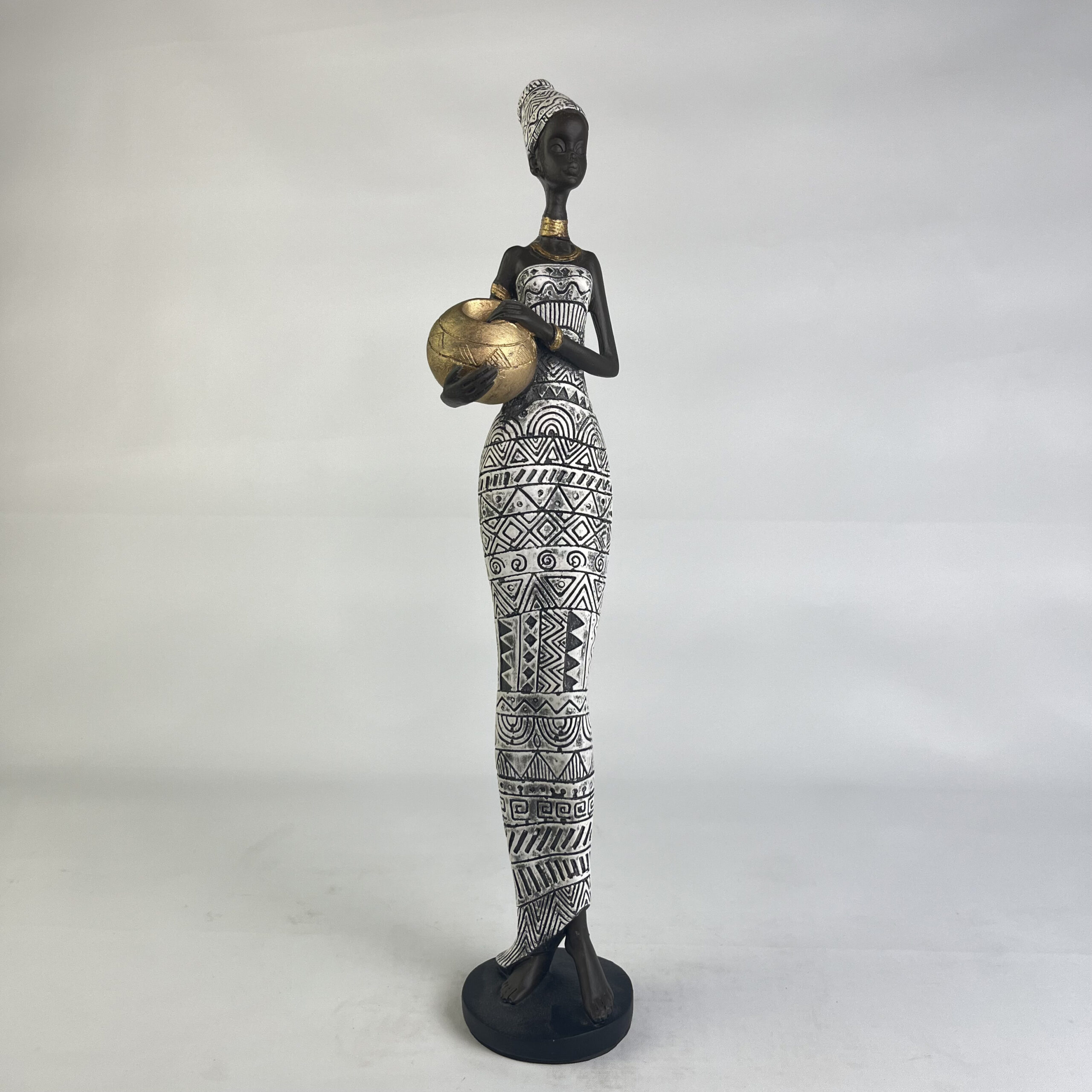 African Woman with Jar B H.42 cm - Image 12