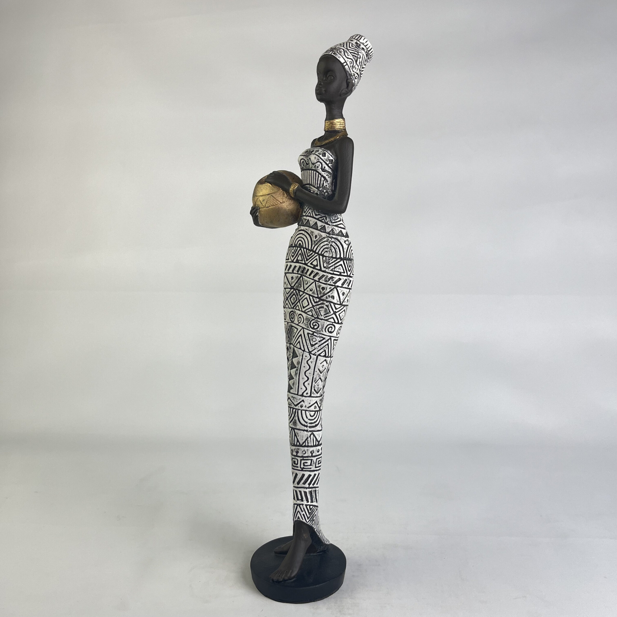 African Woman with Jar B H.42 cm - Image 13