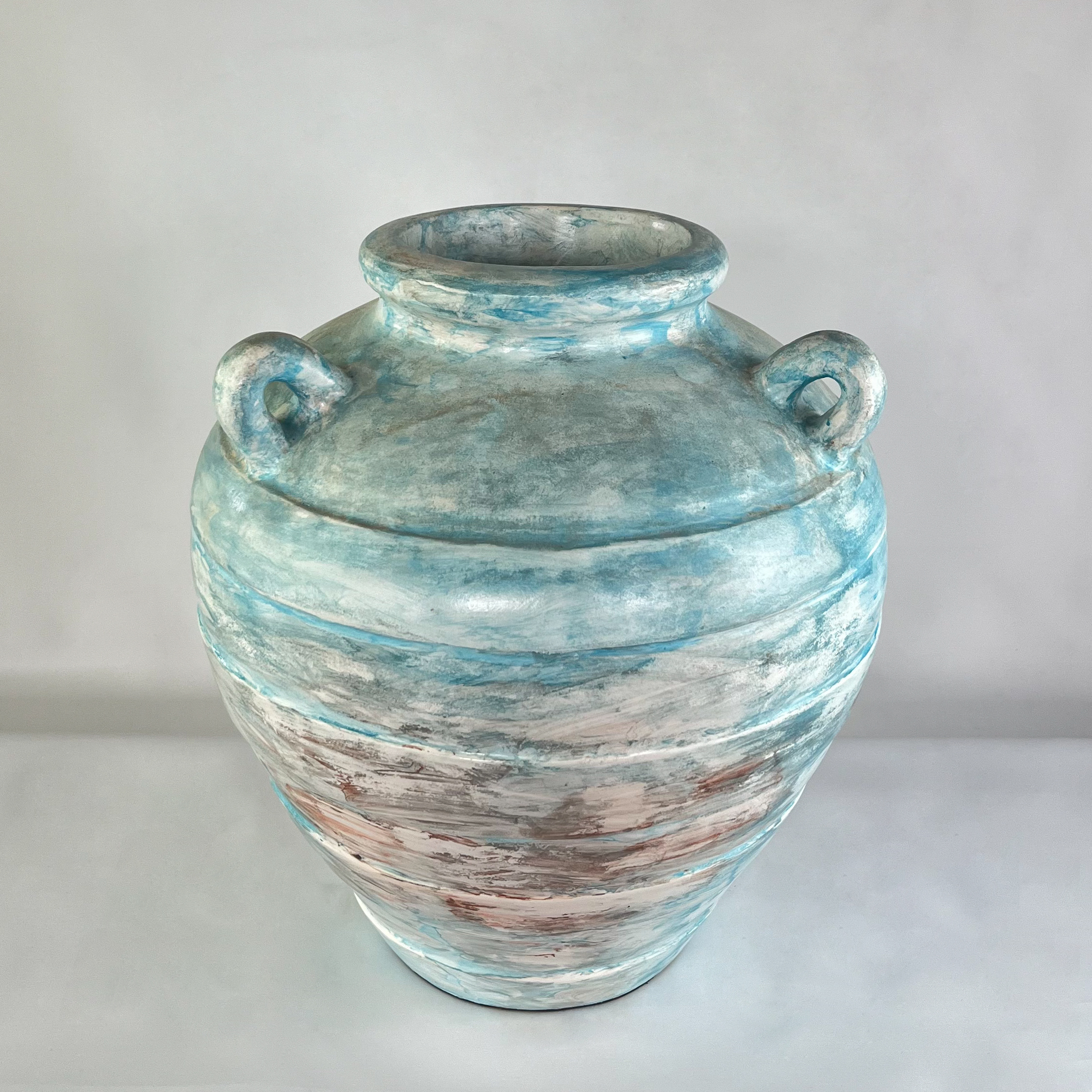Rustic Verdigris & Coastal Patina Urn | Handcrafted Statement Vase | SV10 - Image 3