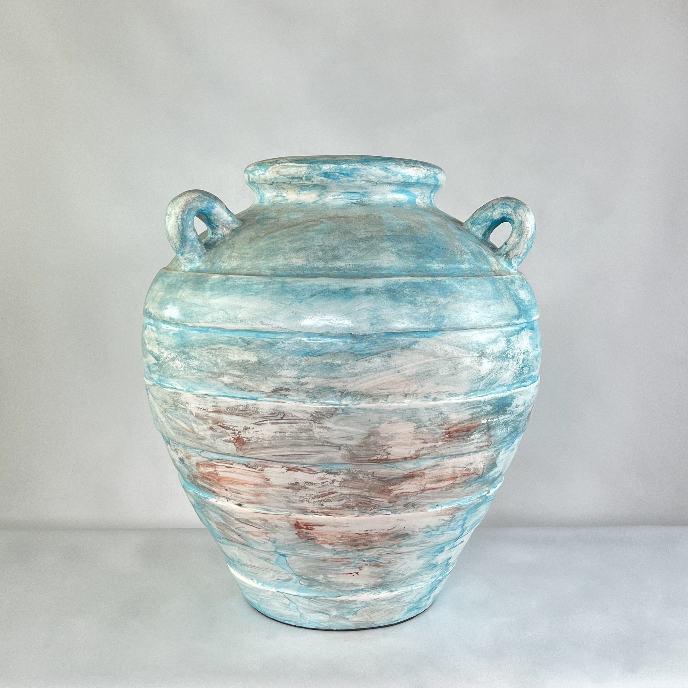 Rustic Verdigris & Coastal Patina Urn | Handcrafted Statement Vase | SV10 - Image 4