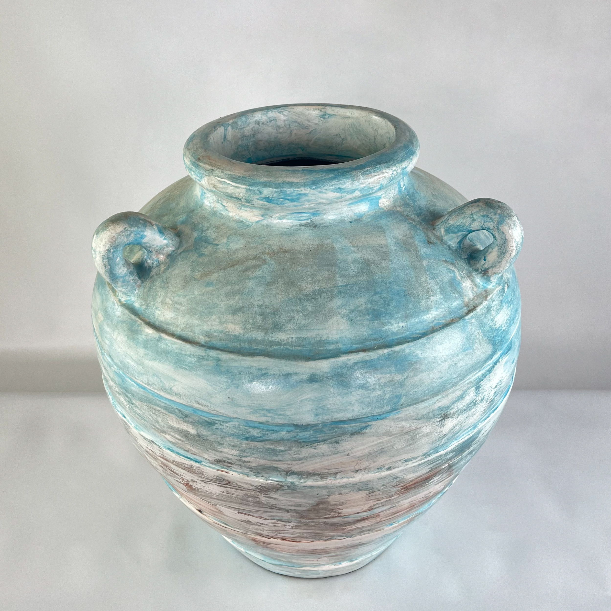 Rustic Verdigris & Coastal Patina Urn | Handcrafted Statement Vase | SV10 - Image 5
