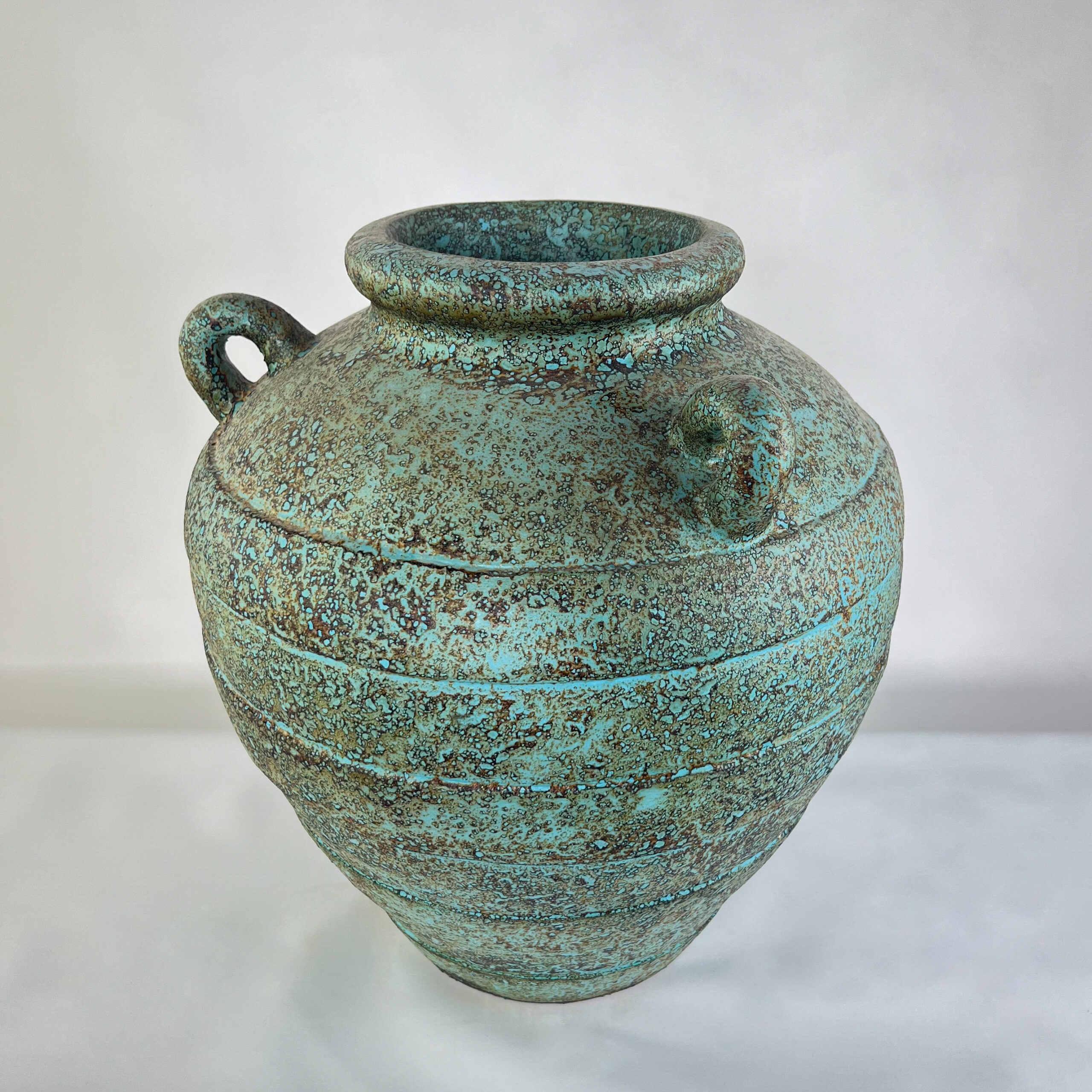 Rustic Verdigris & Coastal Patina Urn | Handcrafted Statement Vase | SV10 - Image 17