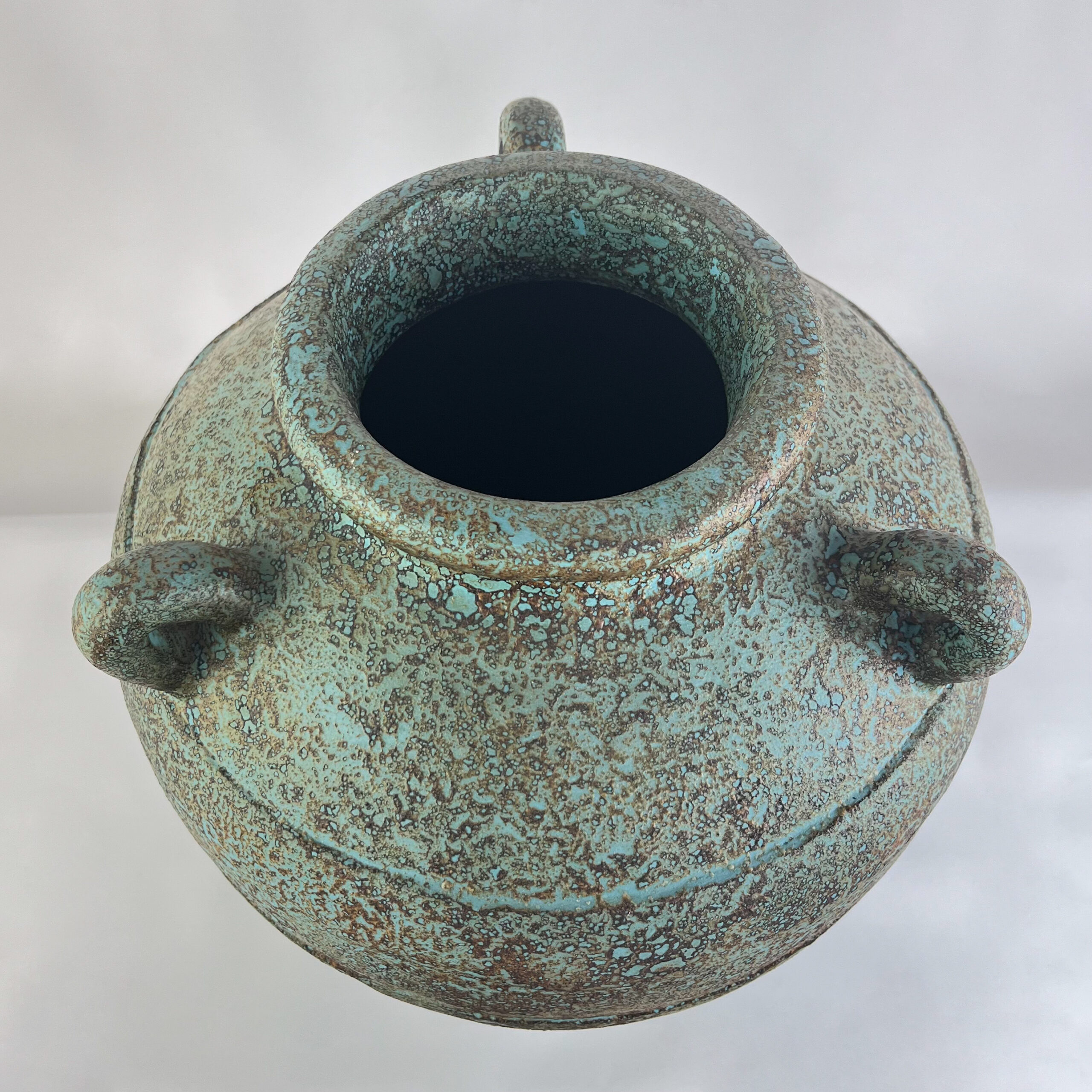 Rustic Verdigris & Coastal Patina Urn | Handcrafted Statement Vase | SV10 - Image 2