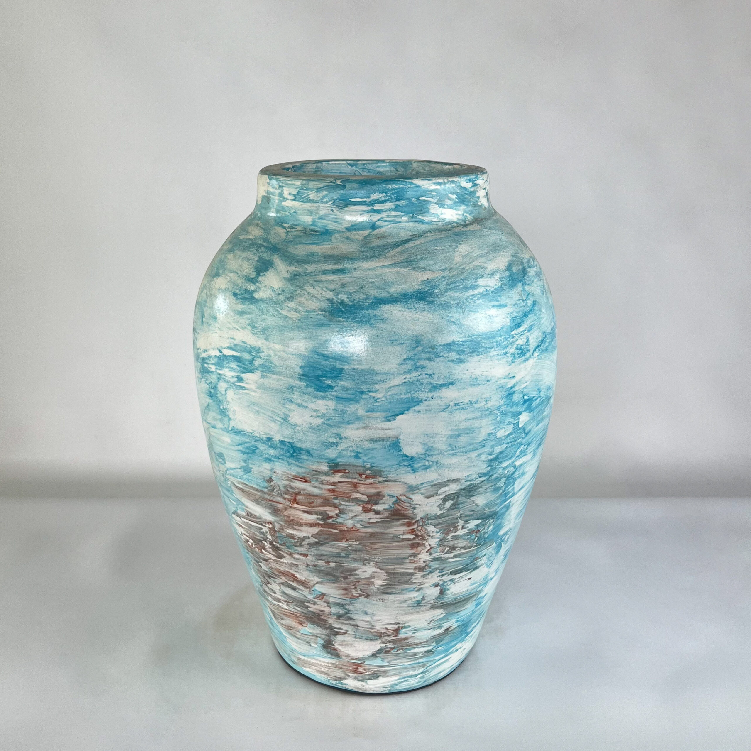 Textured Abstract Art Vase | Large Handcrafted Pottery Jar for Branches | SV06 - Image 4