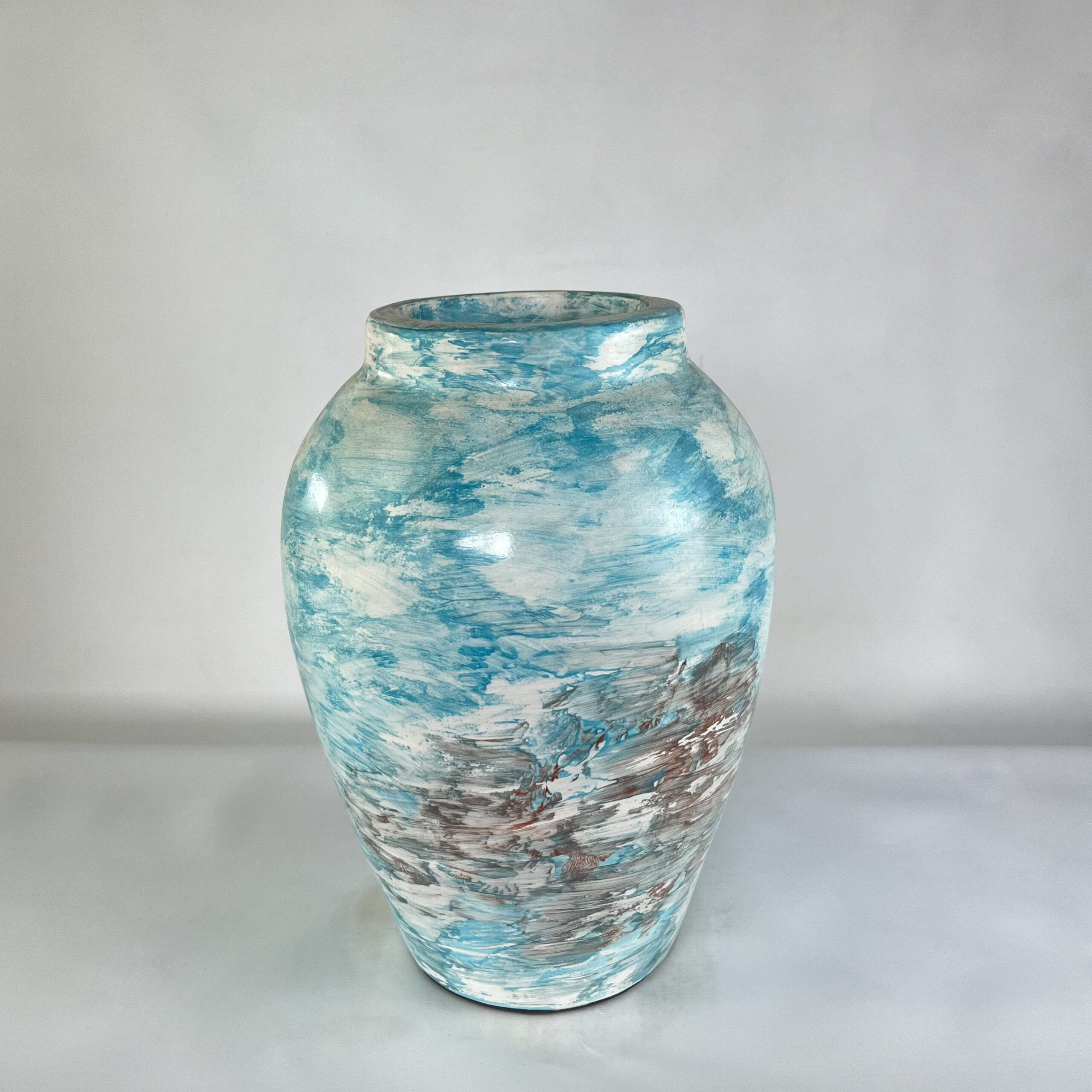 Textured Abstract Art Vase | Large Handcrafted Pottery Jar for Branches | SV06 - Image 2