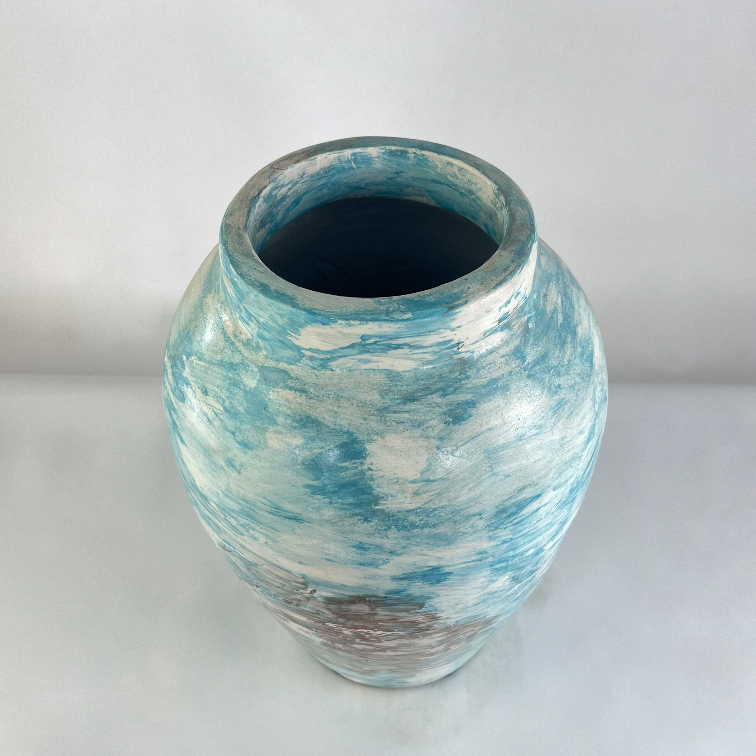 Textured Abstract Art Vase | Large Handcrafted Pottery Jar for Branches | SV06 - Image 6