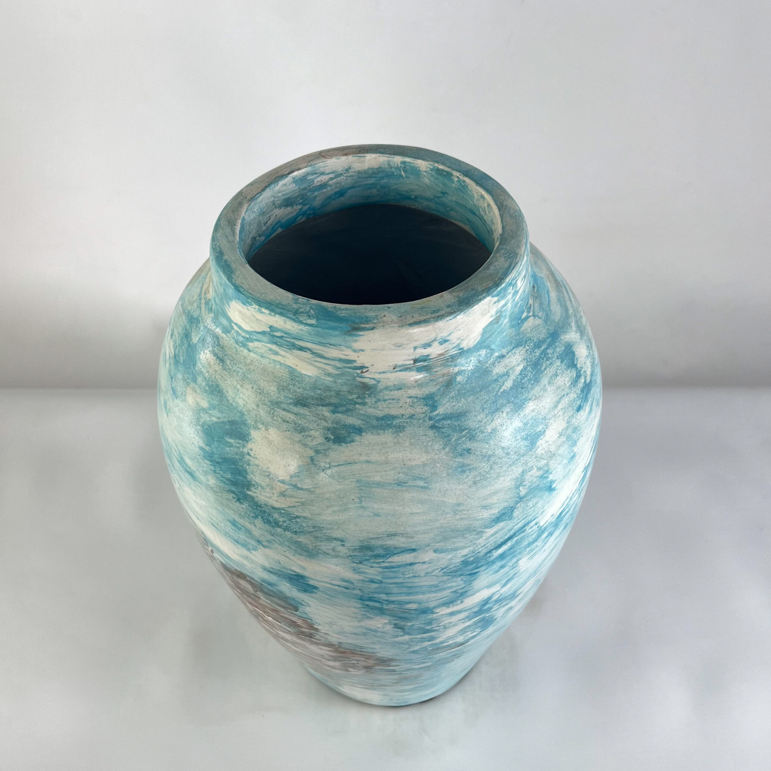 Textured Abstract Art Vase | Large Handcrafted Pottery Jar for Branches | SV06 - Image 5