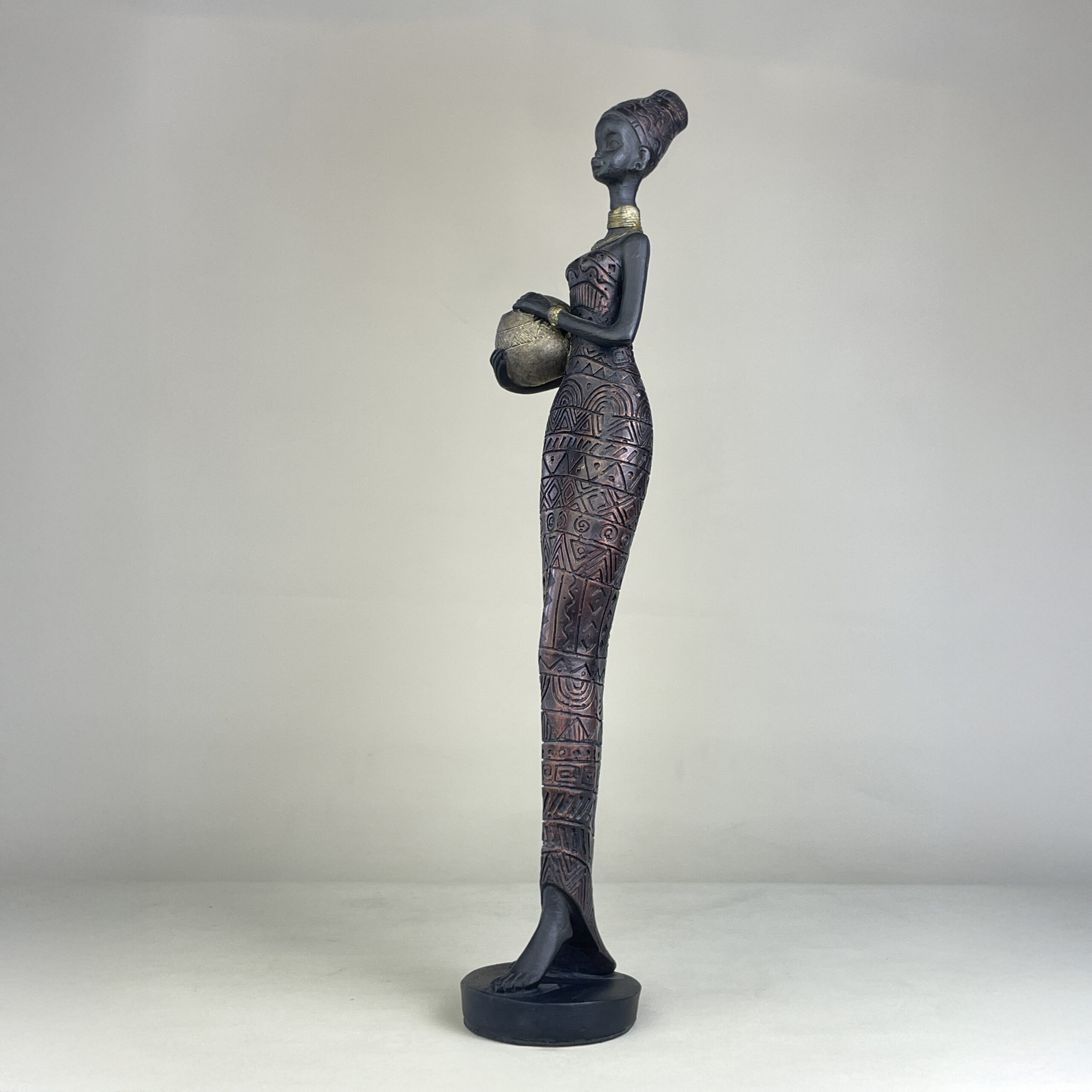 African Woman with Jar B H.42 cm - Image 2