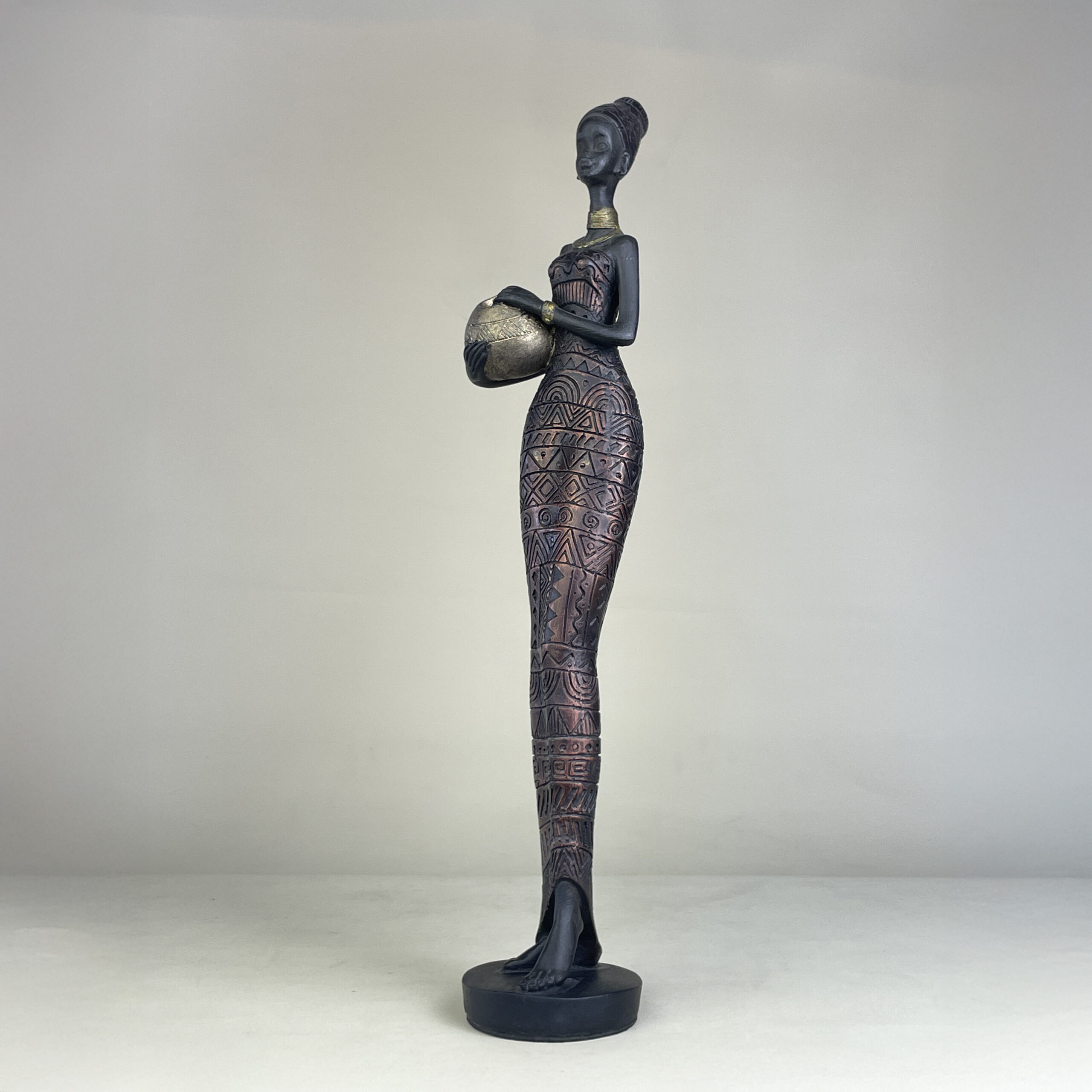 African Woman with Jar B H.42 cm - Image 3