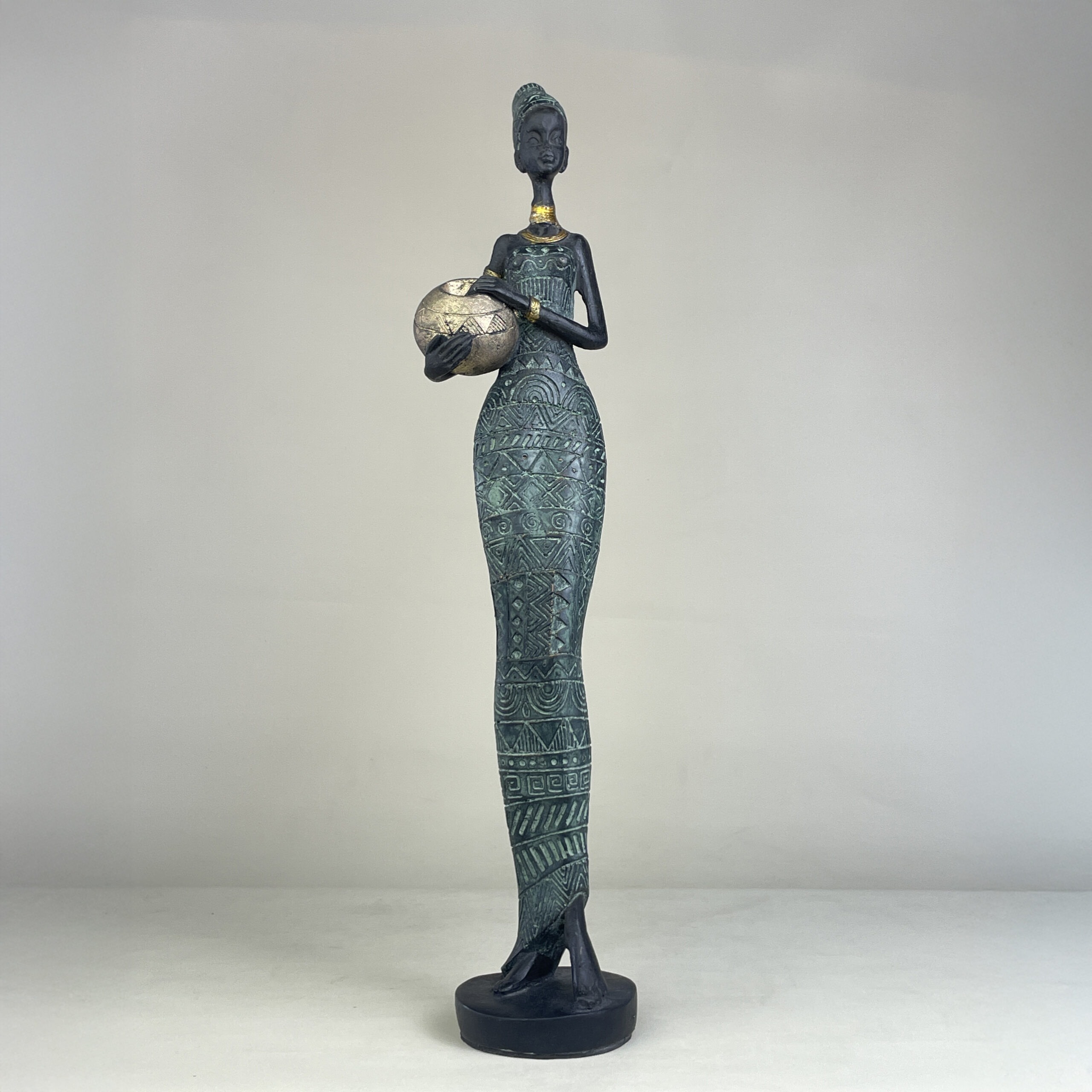 African Woman with Jar B H.42 cm - Image 4
