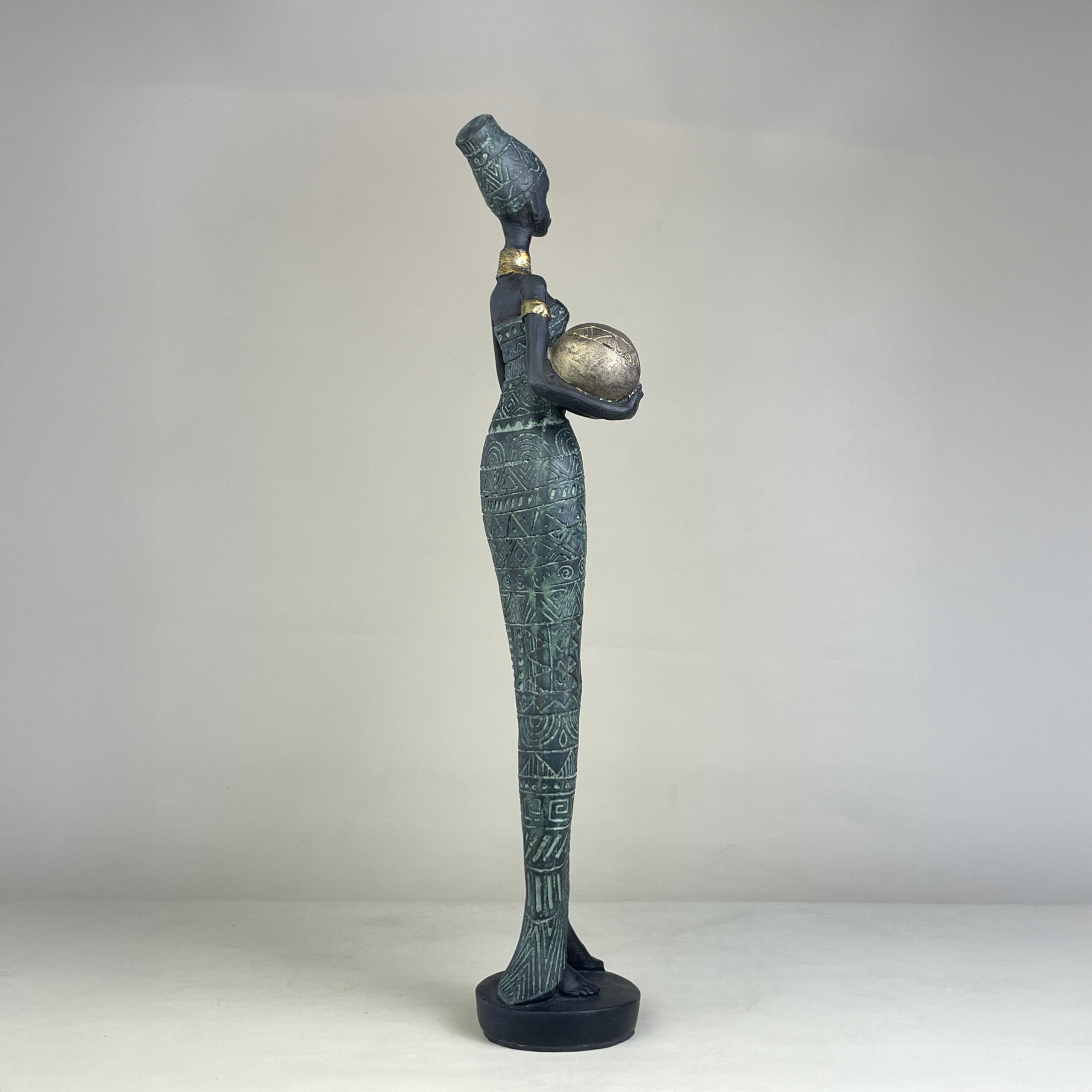 African Woman with Jar B H.42 cm - Image 6