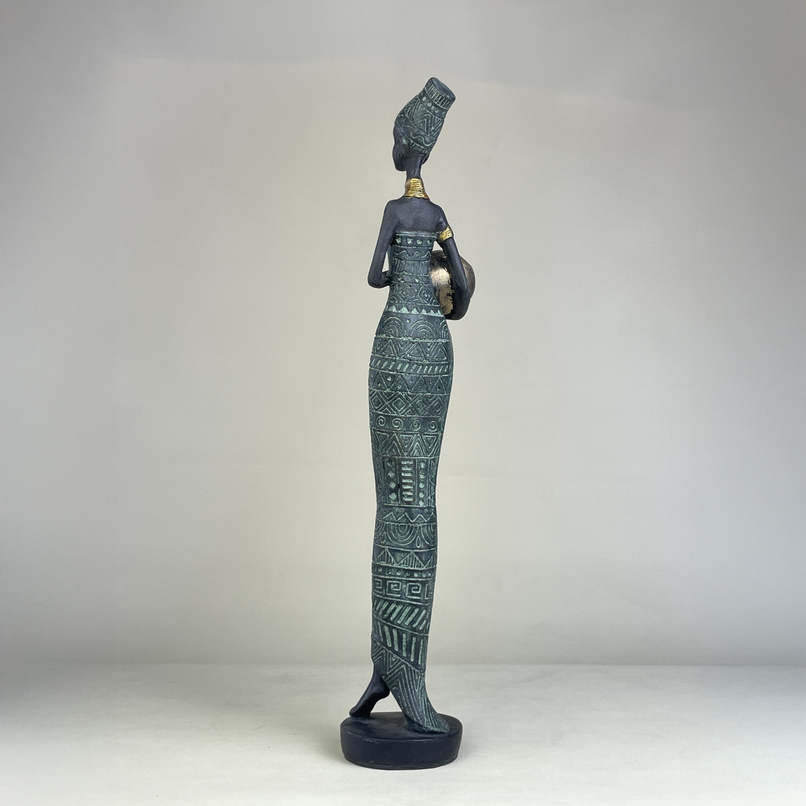 African Woman with Jar B H.42 cm - Image 8