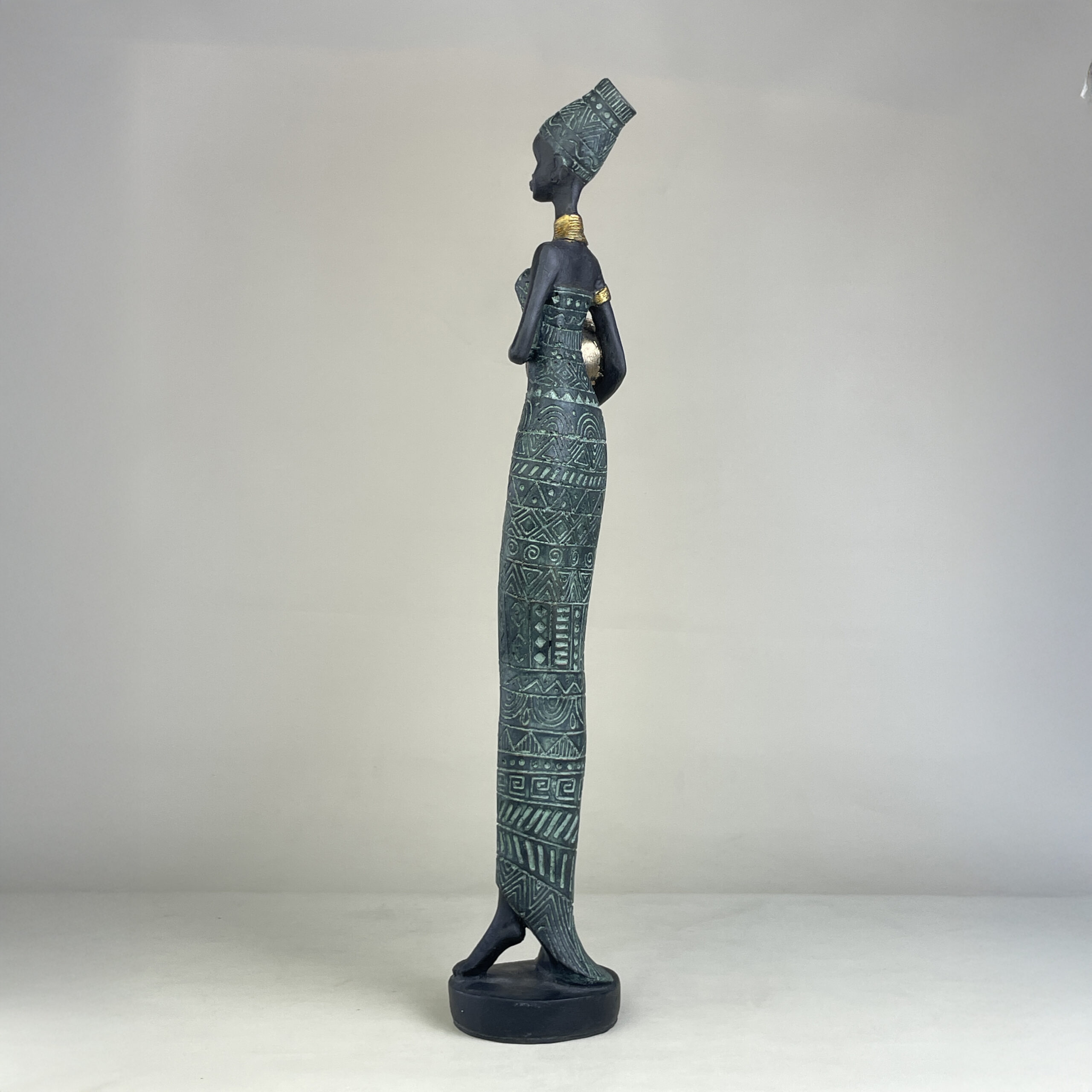 African Woman with Jar B H.42 cm - Image 9