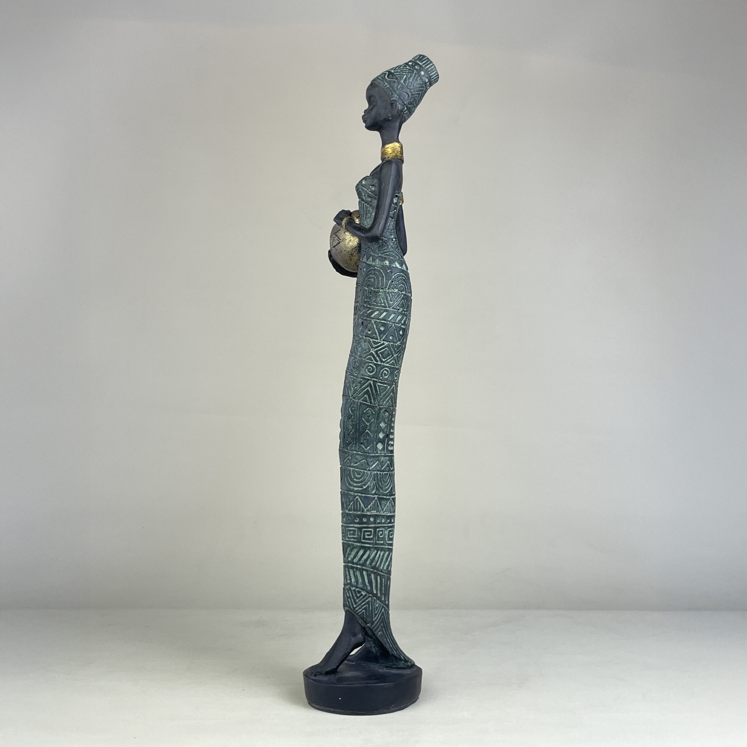 African Woman with Jar B H.42 cm - Image 10