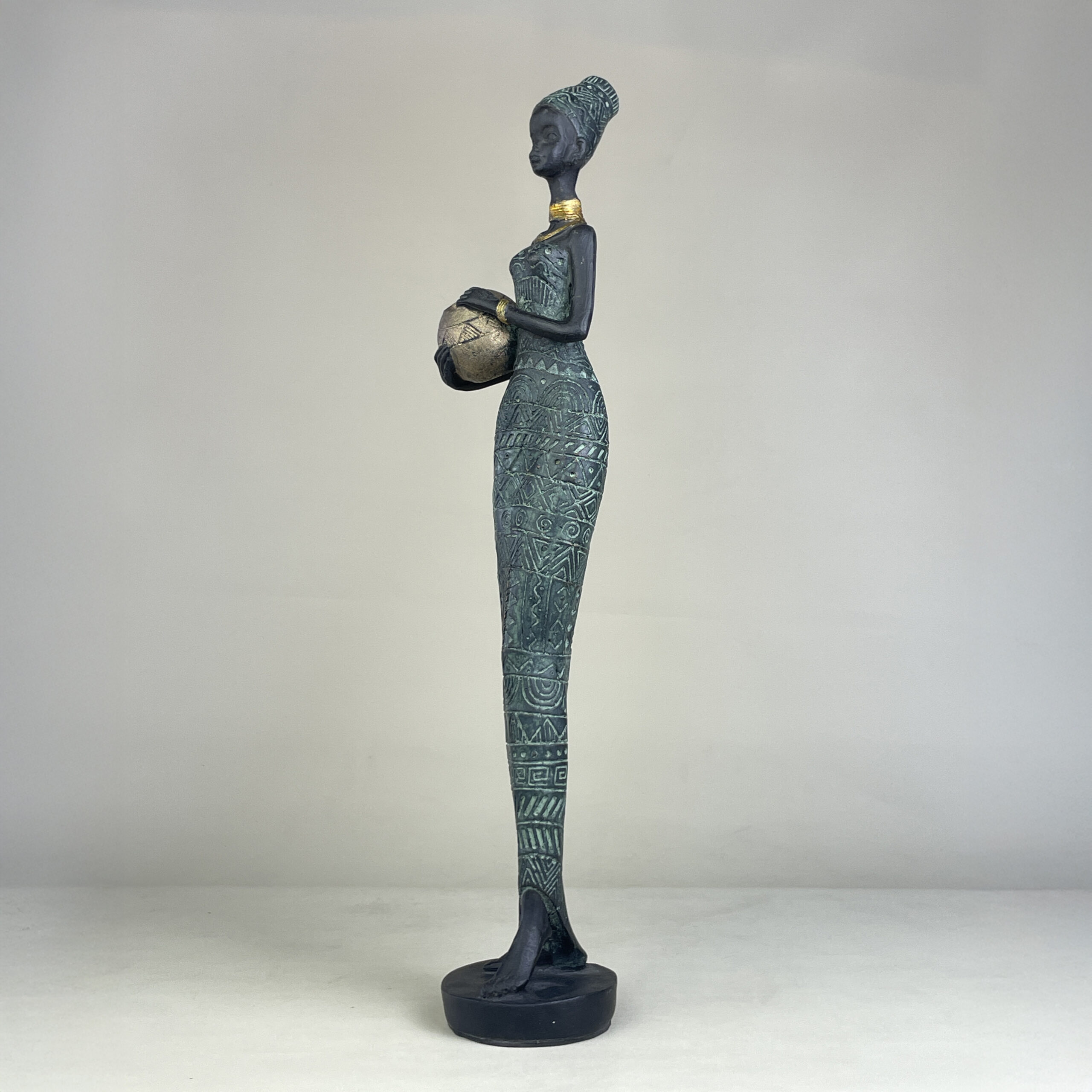 African Woman with Jar B H.42 cm - Image 11